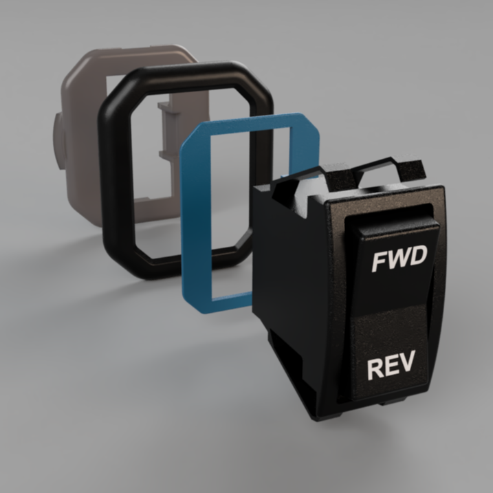 Switch Lock bryteradapter for golfbiler - 3D-printed av Perpoly