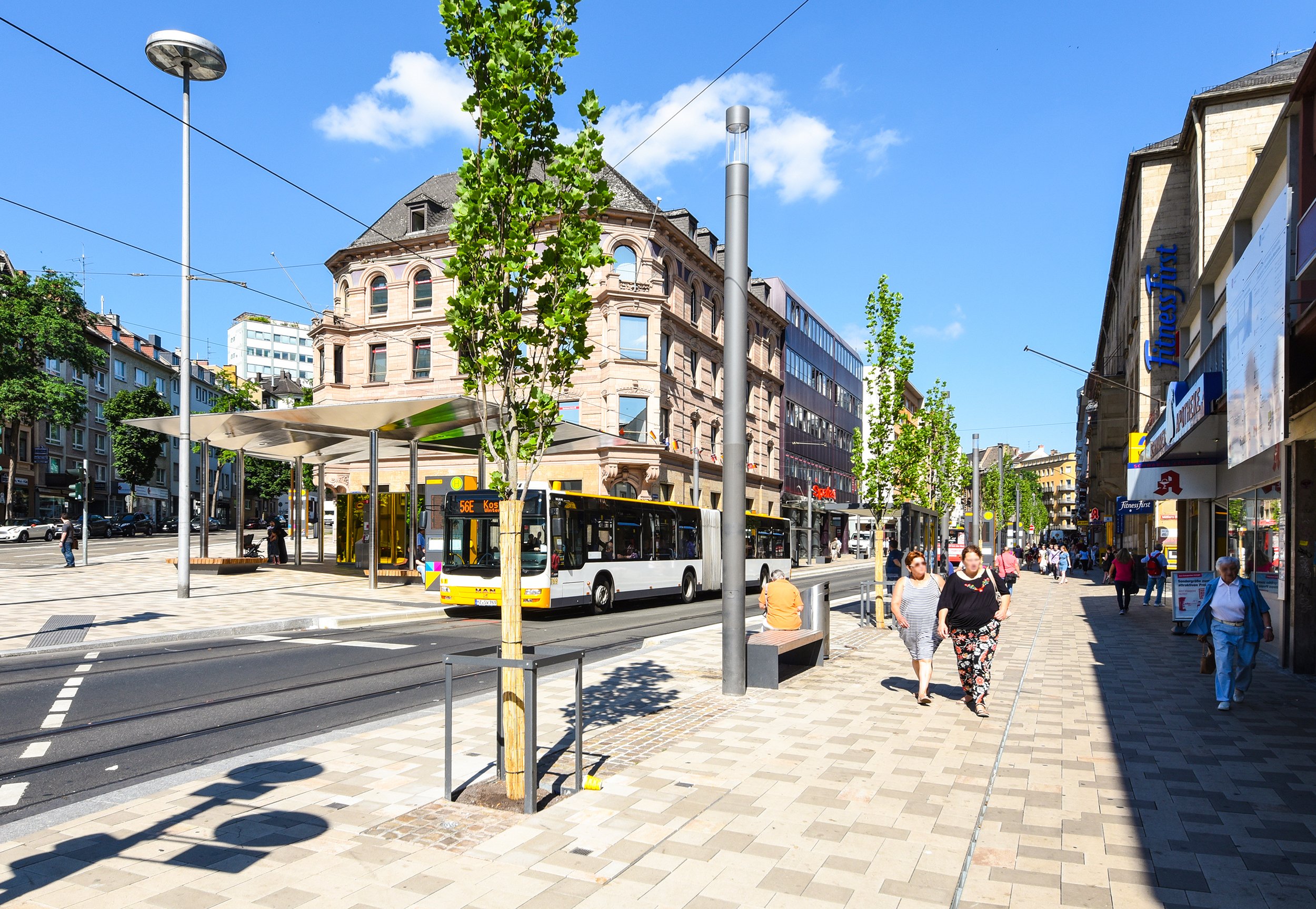 Bahnhofstraße und Münsterplatz / Mainz