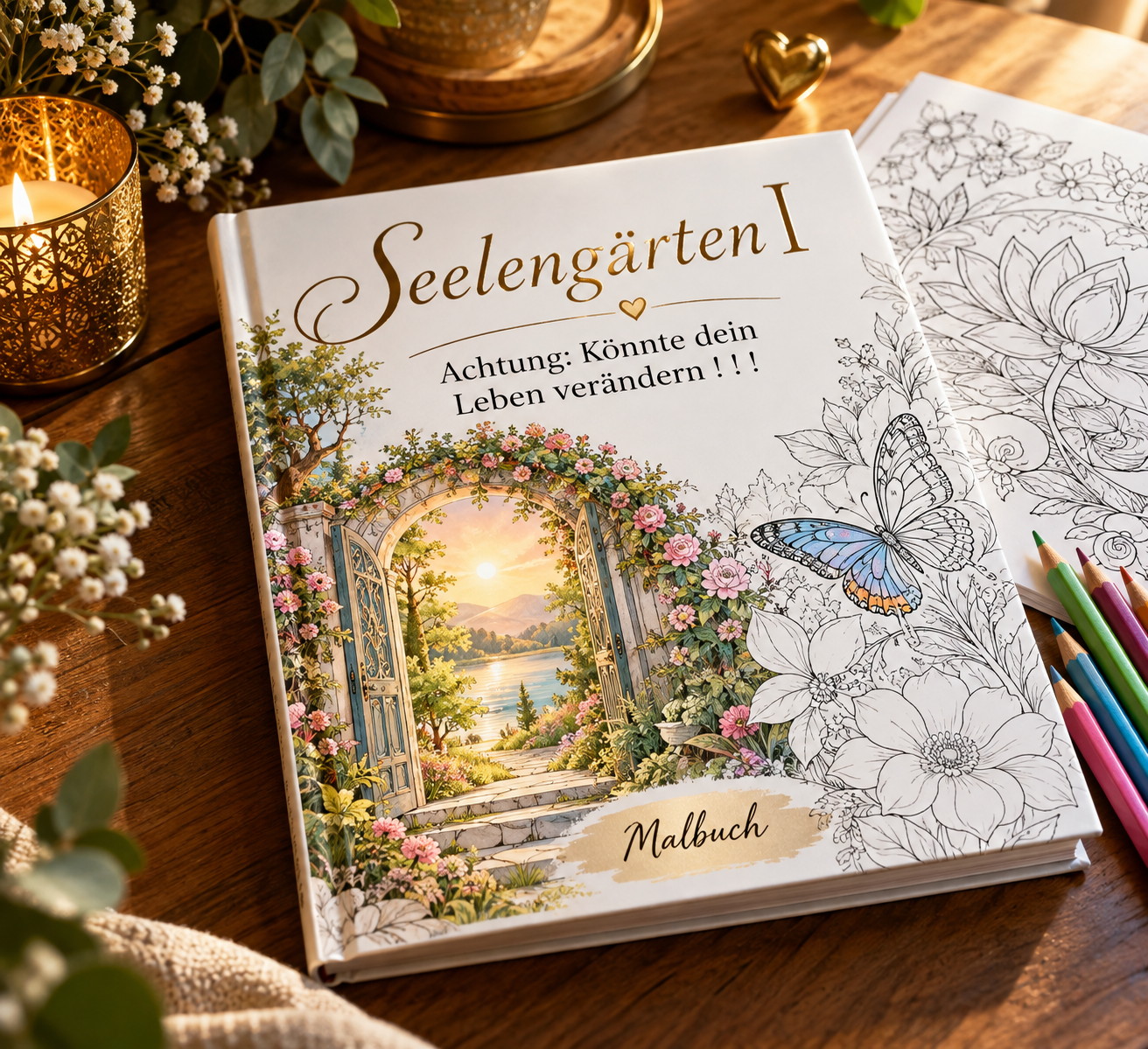 Malbuch I Seelengärten I Achtung: Könnte dein Leben verändern!
