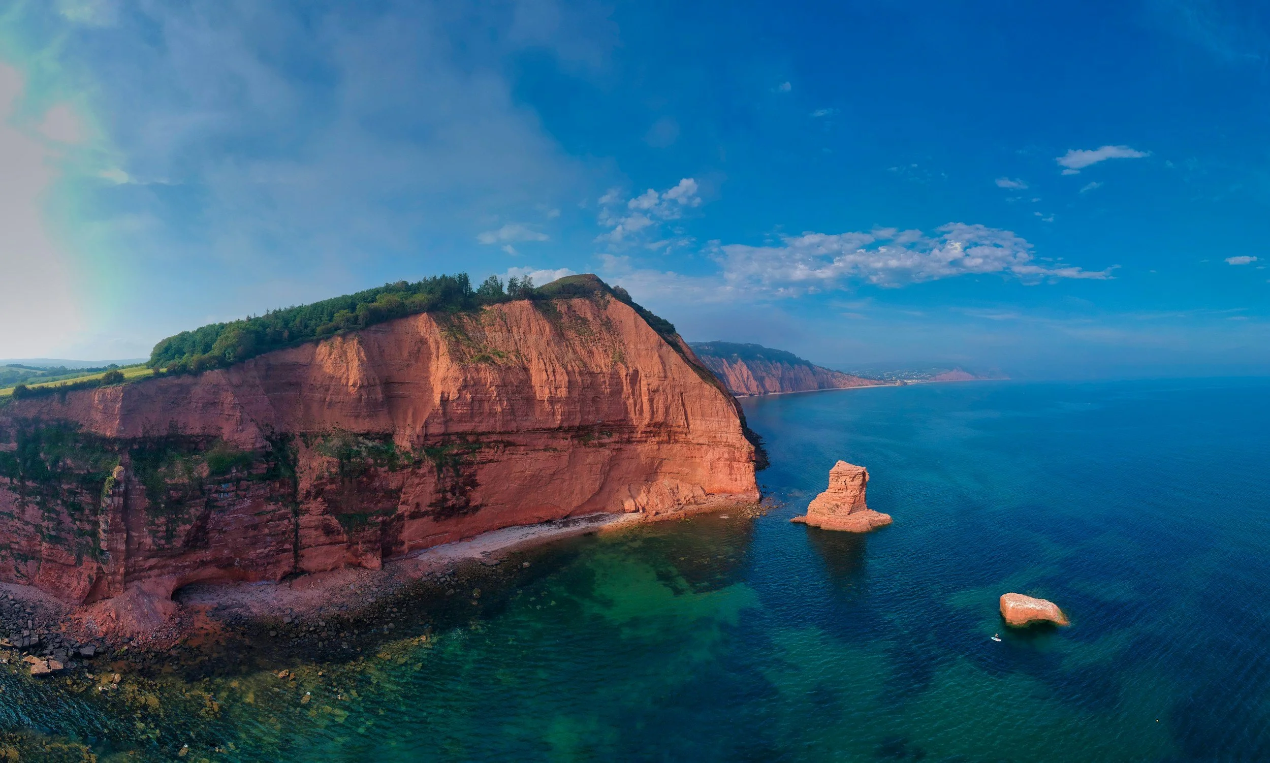Cliffs and coastline in Devon, South West England