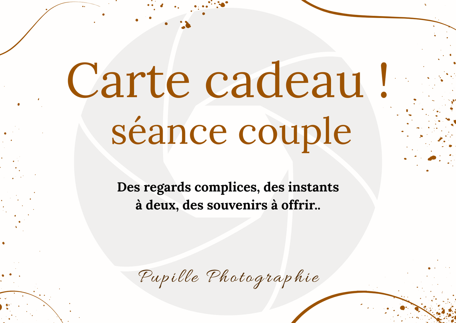 Carte cadeau séance photo couple Valence Drôme