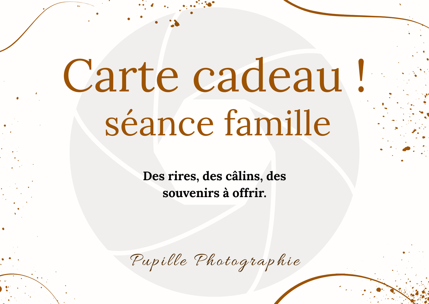Carte cadeau séance photo famille Valence Drôme