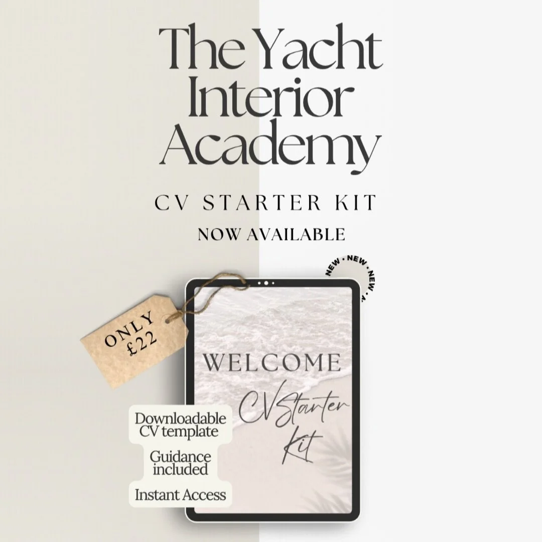 ✨ The Yacht Interior CV Starter Kit is now available to download for &pound;22 ✨

In yachting, a good CV isn&rsquo;t optional - it&rsquo;s essential!

This kit is designed for beginners who want to apply properly and stop the guess work. 

Inside, yo