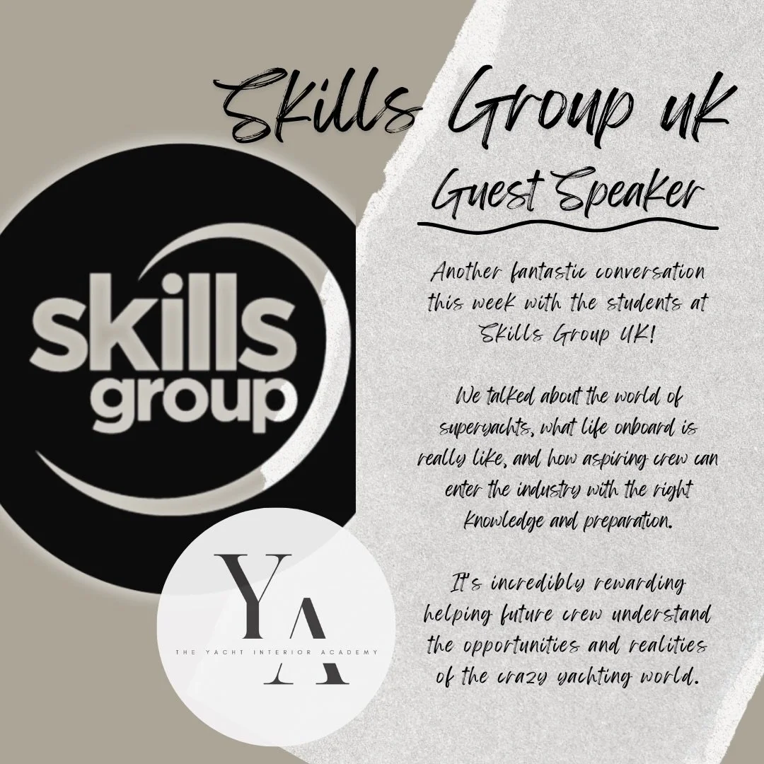 Another great session with the students at @skillsgroupuk this week talking about the world of superyachts and how to get into the industry properly. Always happy to share insight with future crew ⚓✨🧜&zwj;♀️