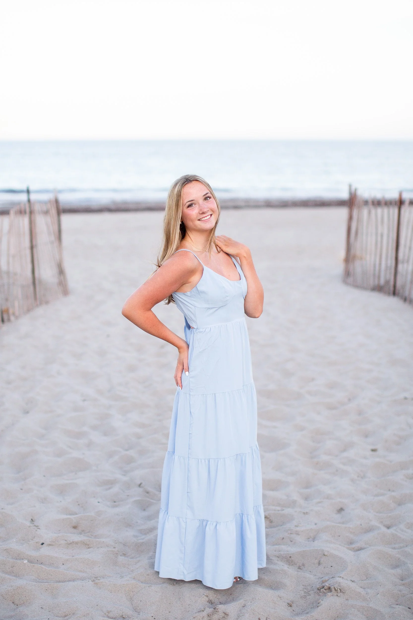 Senior photos at Scarborough Beach Rhode Island