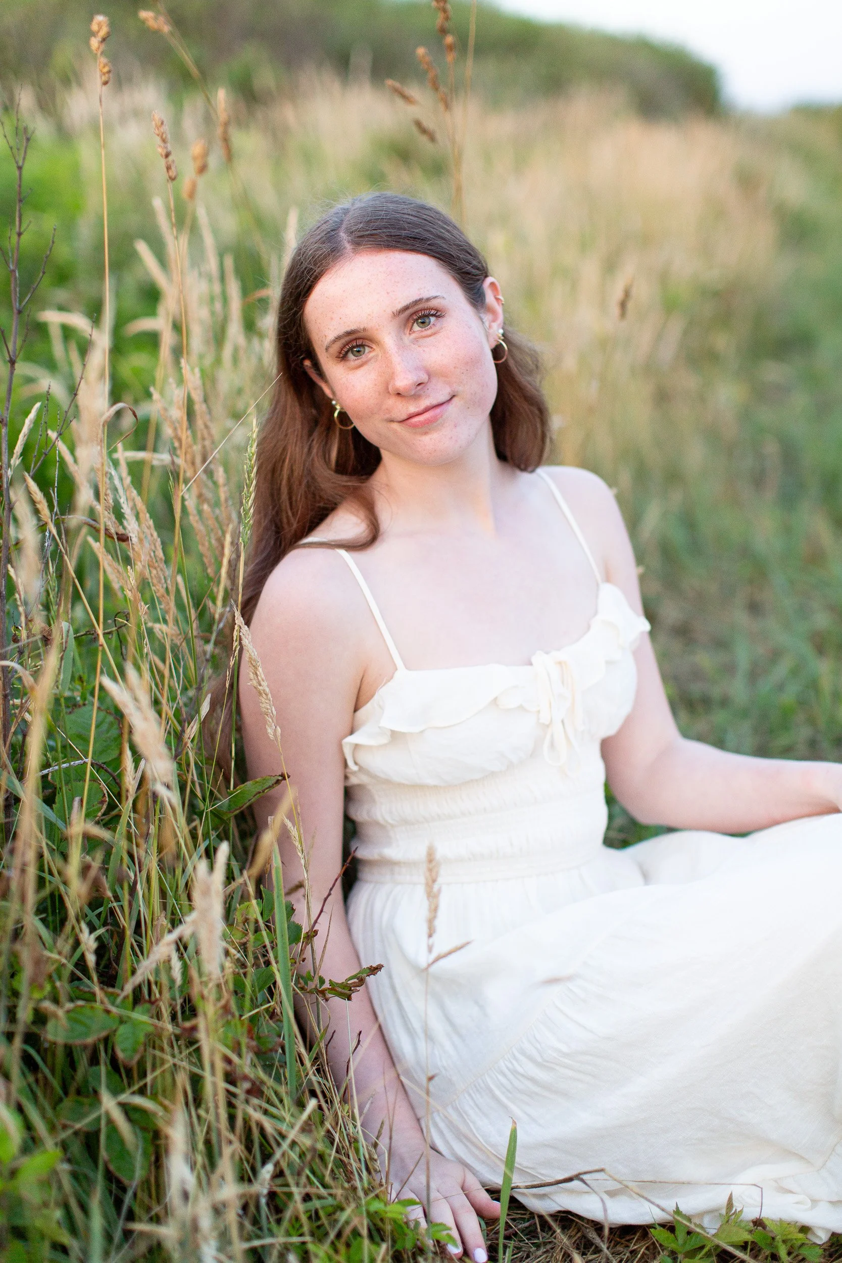 Senior portraits for Mansfield MA twins at Scarborough Beach