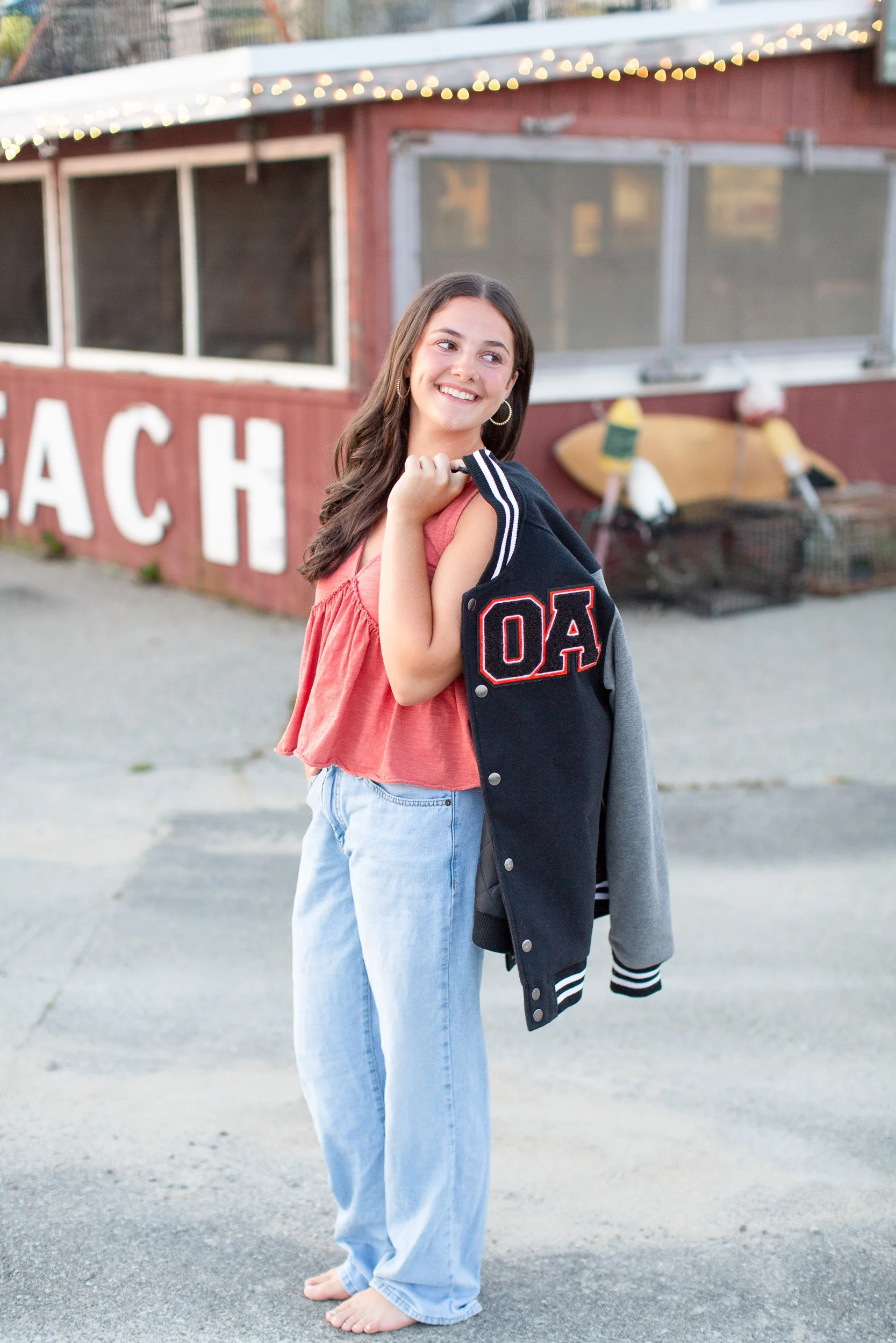 Easton MA senior photography session featuring Logan at Duxbury beach at sunset.