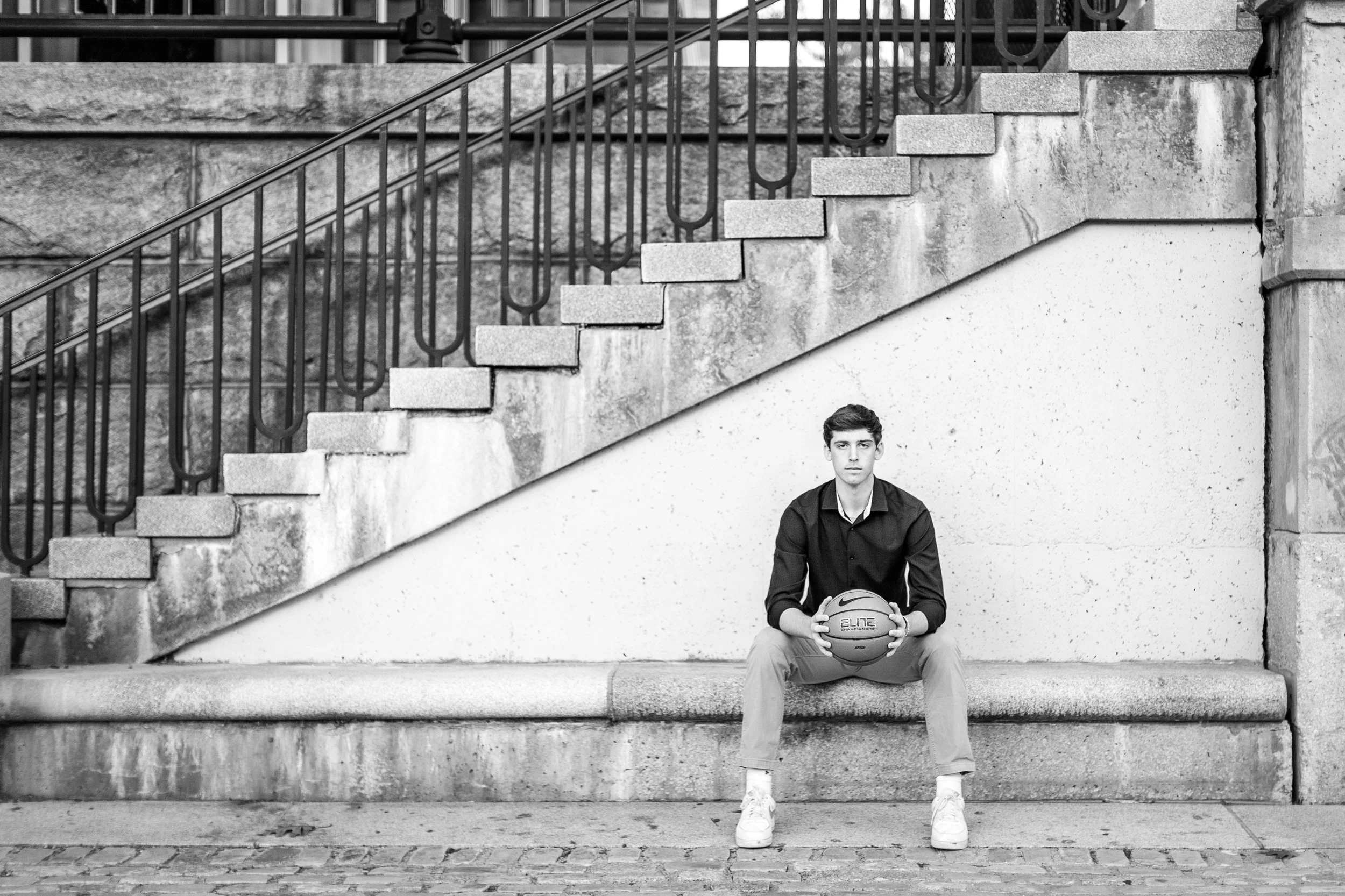 Fall senior portrait session by a Providence senior photographer in downtown Providence RI