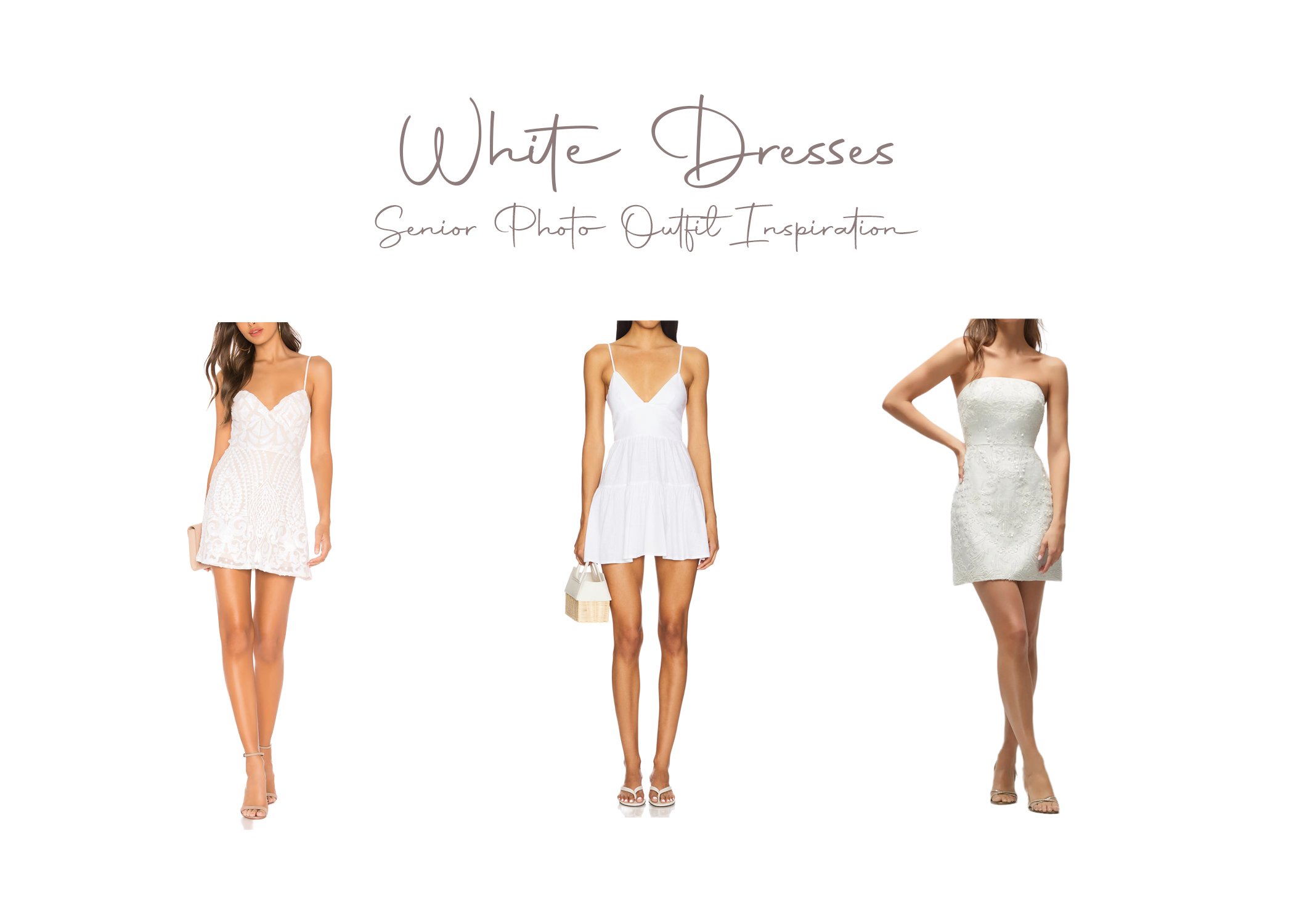 white dresses graduation outfit inspiration for girls