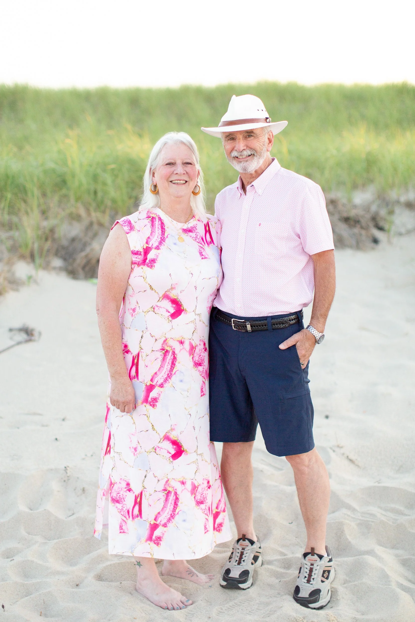 Grandparents during a Cape Cod extended family photography session.