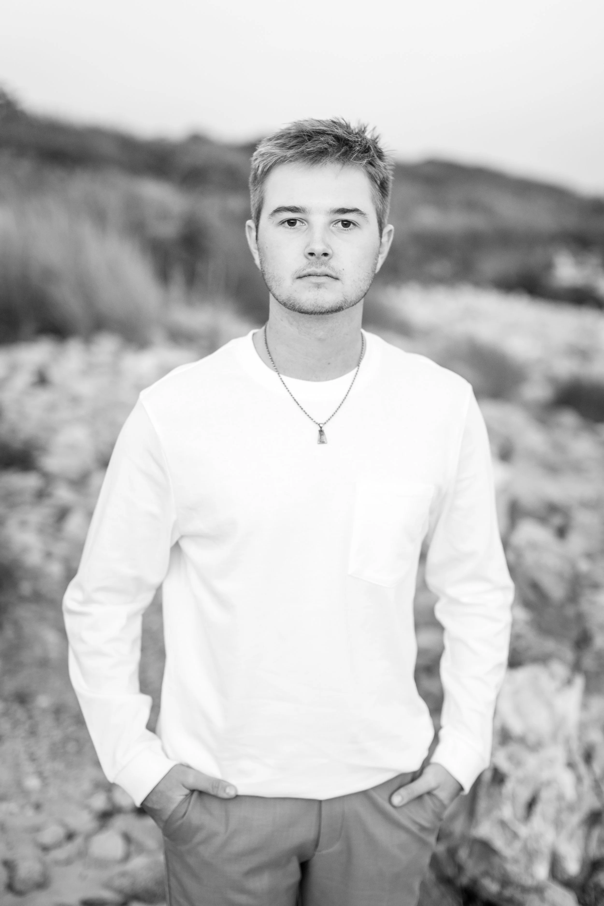 Senior photoshoot for Mansfield High School student in Narrangansett, RI