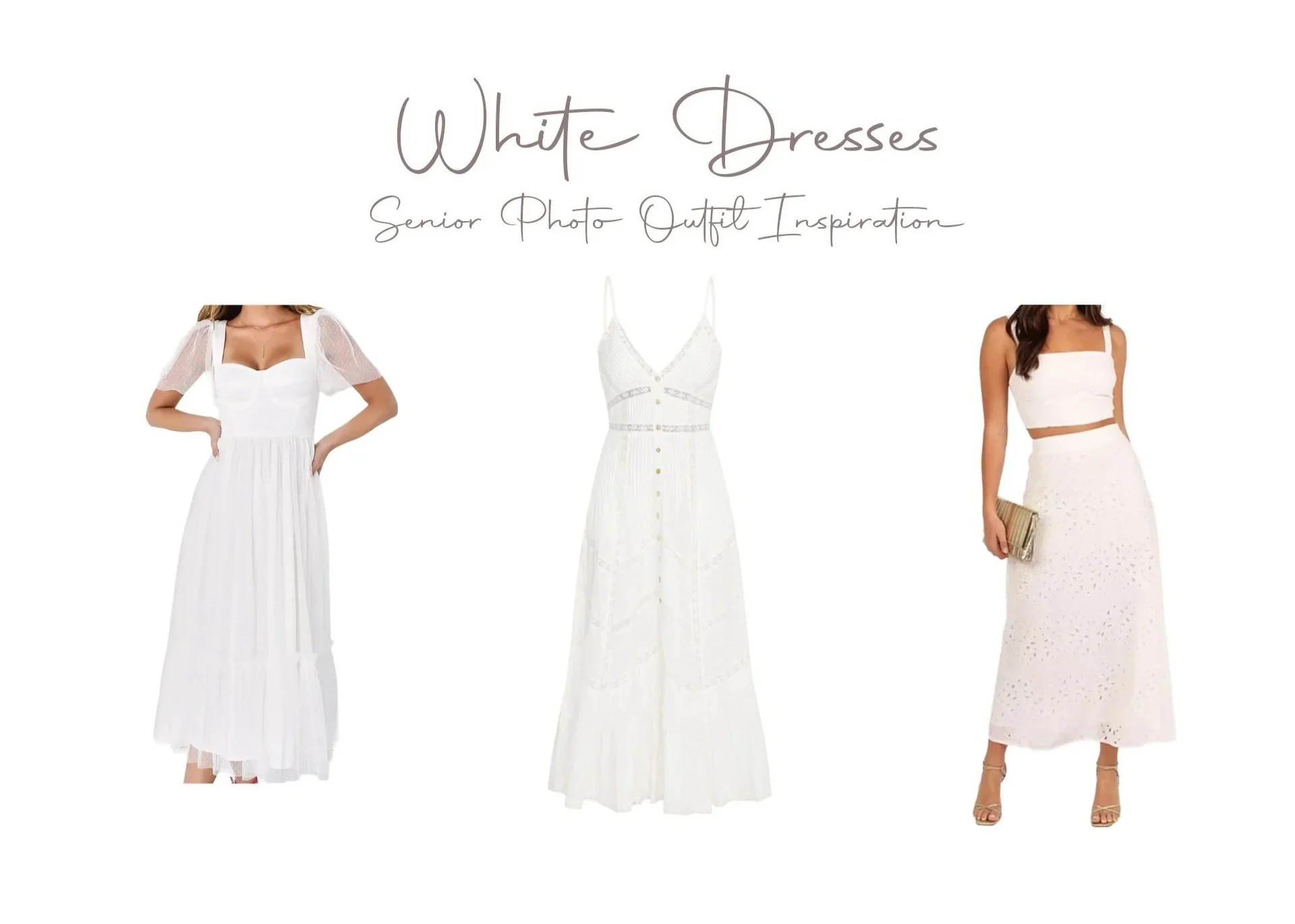 Senior photo outfit ideas showing how to coordinate colors for a cohesive and flattering look