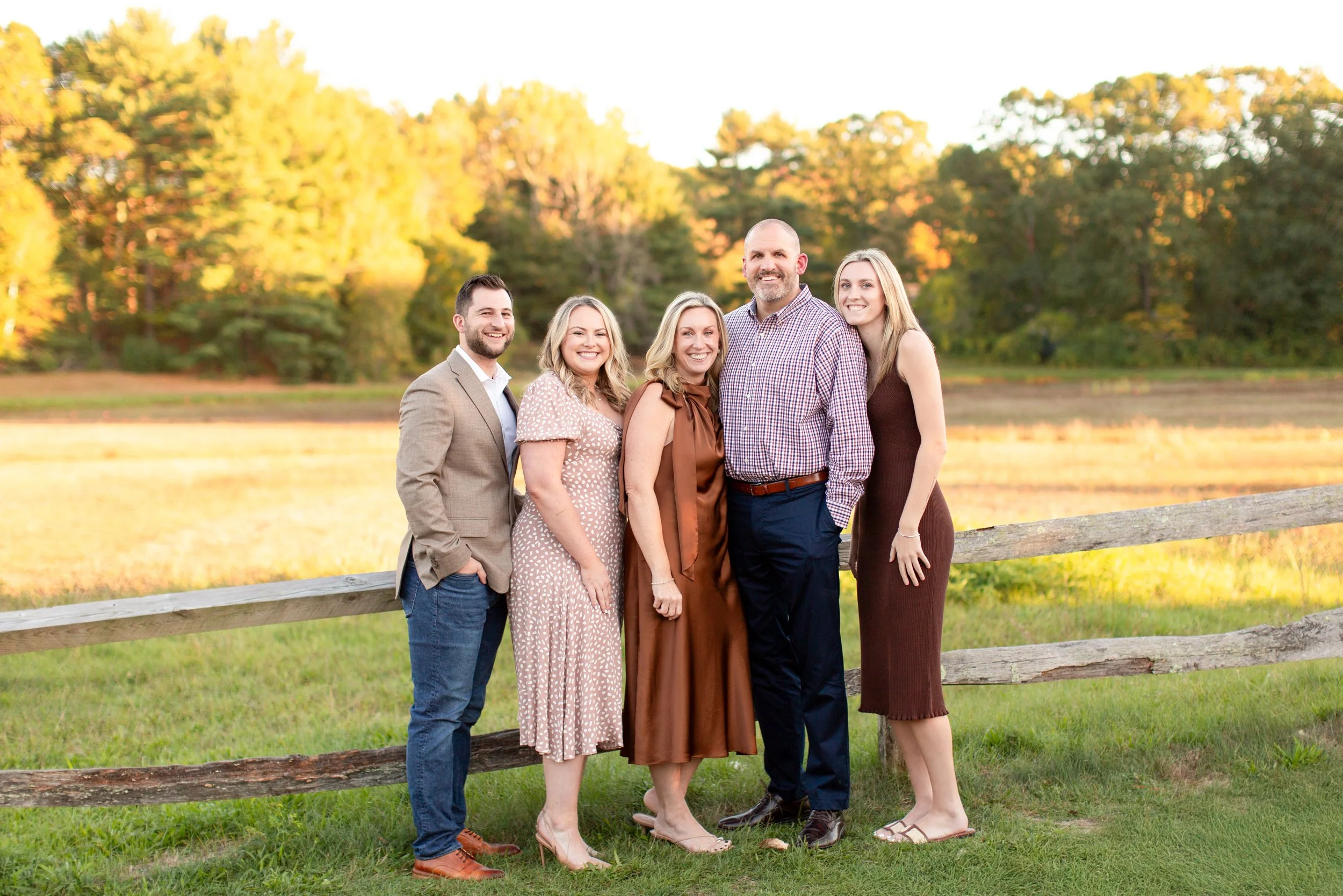 Fall family photo session at cranberry bogs Patriot Place Foxboro