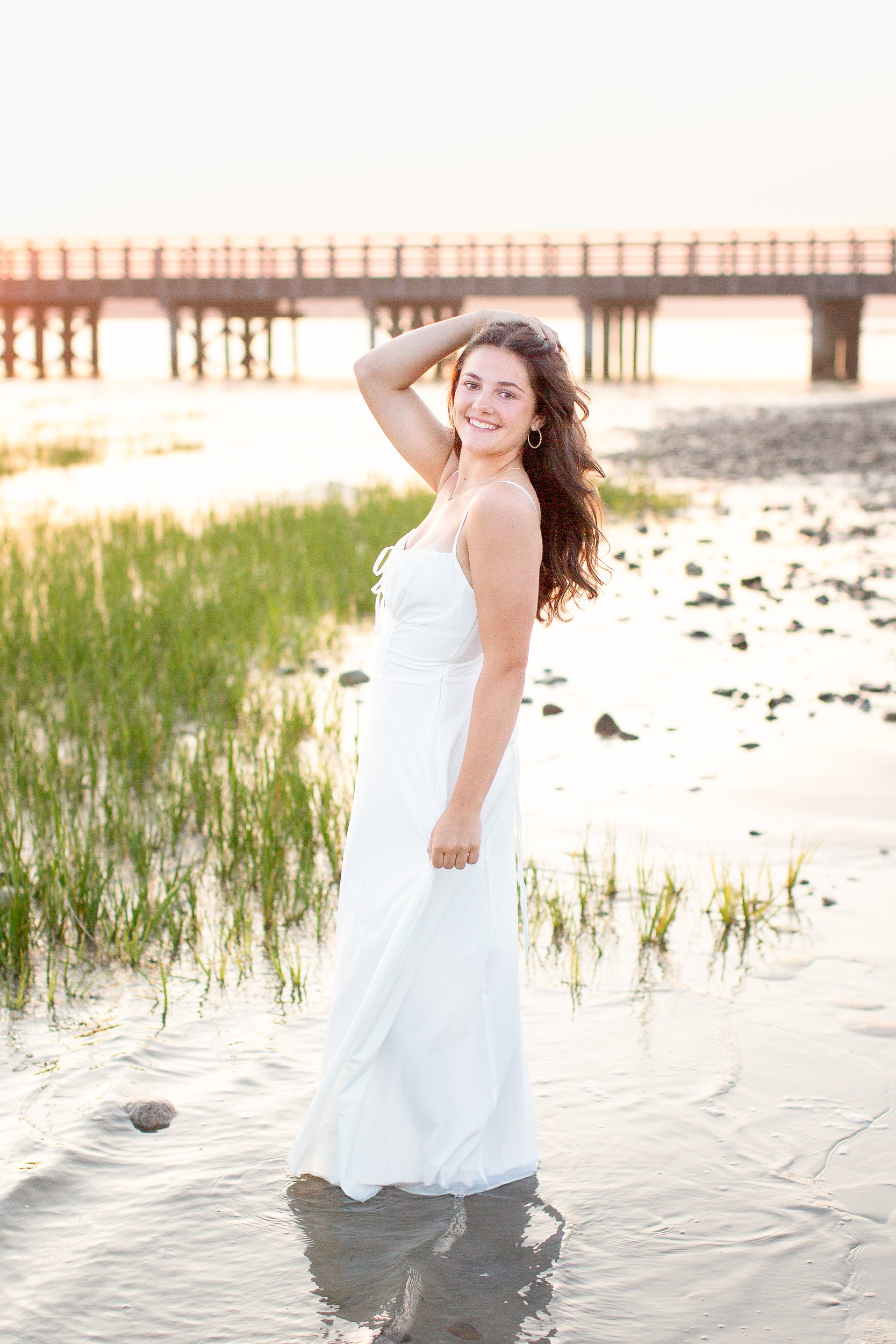 Senior photos with ocean views for an Easton, MA high school senior.