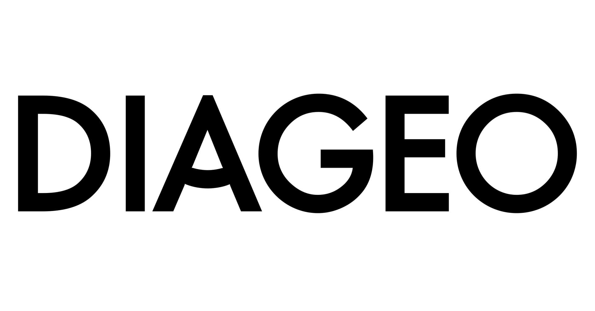 Bold black text spelling 'Diageo' on a white background.