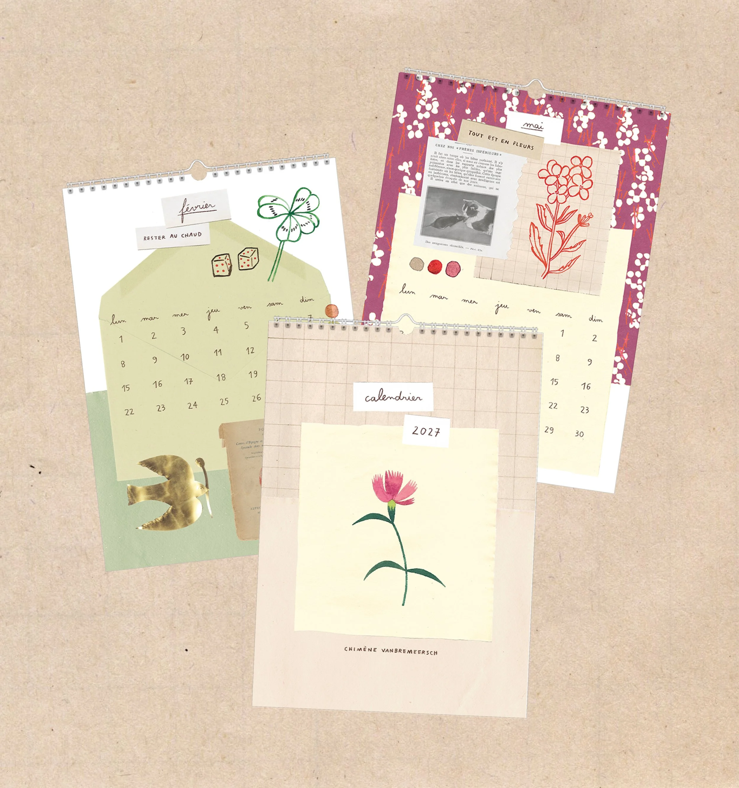 Lot de 3 calendriers 2027
