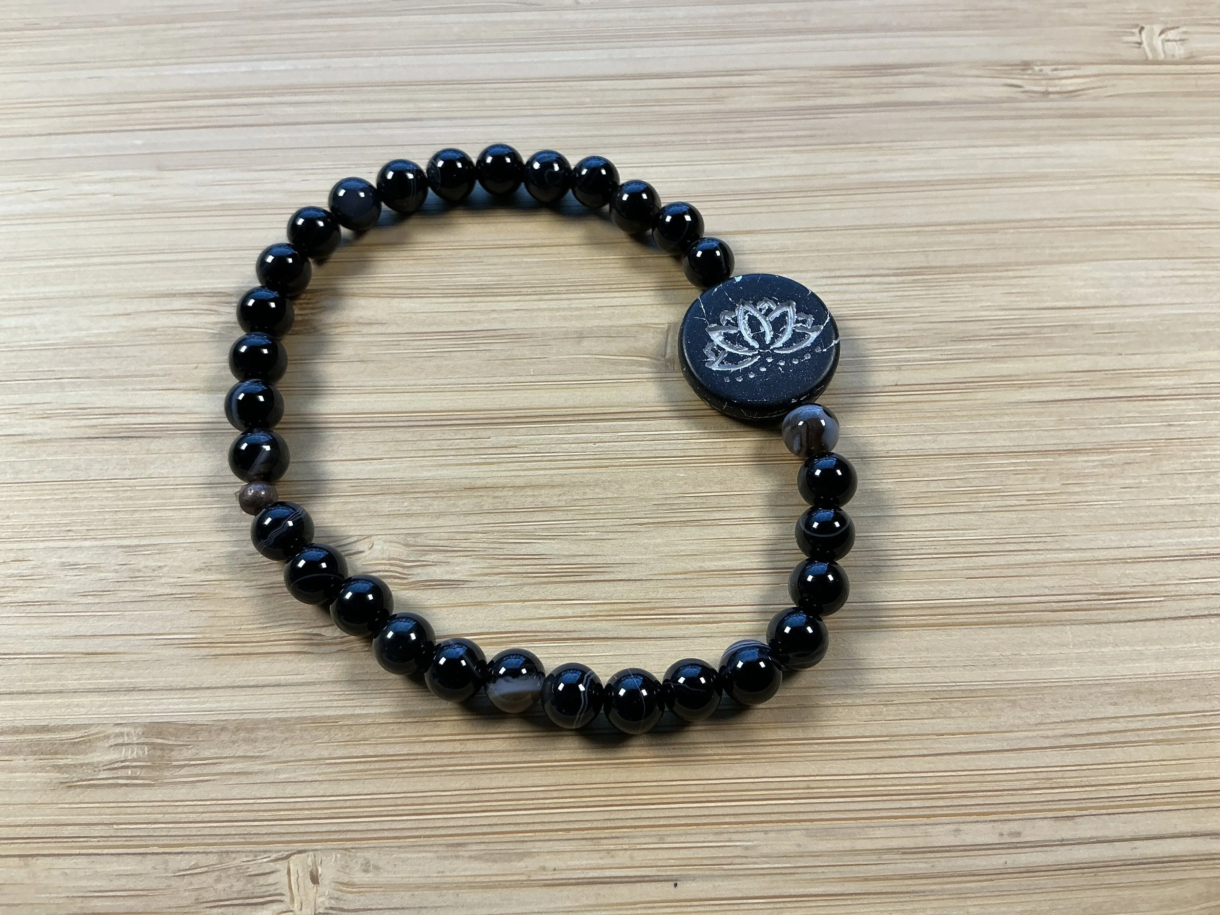 POLISHED BLACK ONYX LOTUS