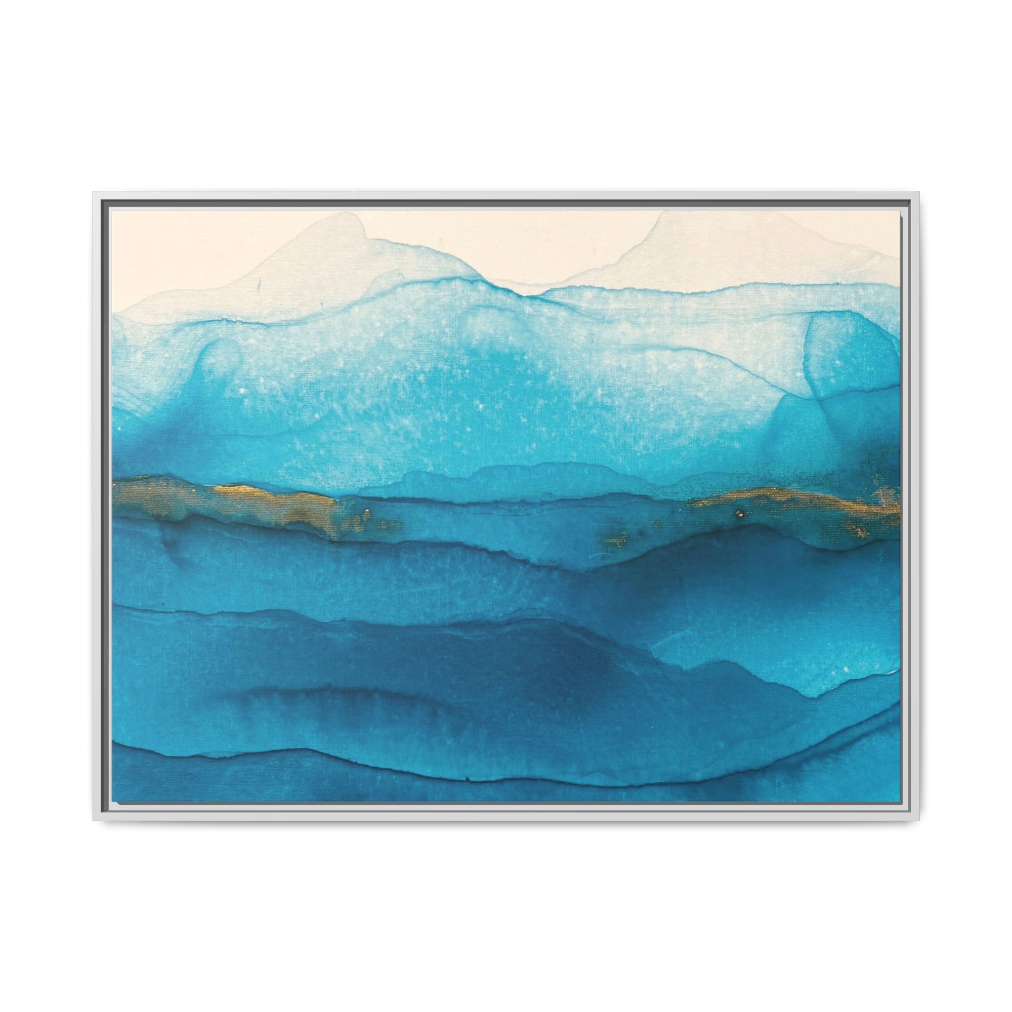 Beneath The Waves - Framed Canvas Print