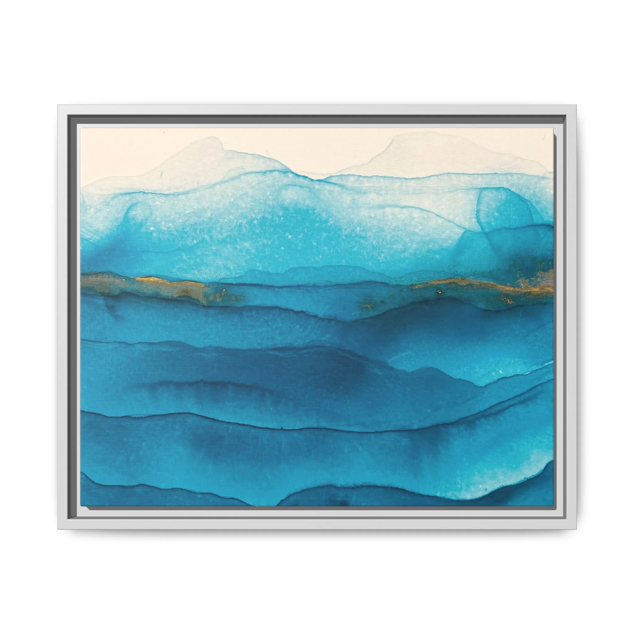 Beneath The Waves - Framed Canvas Print