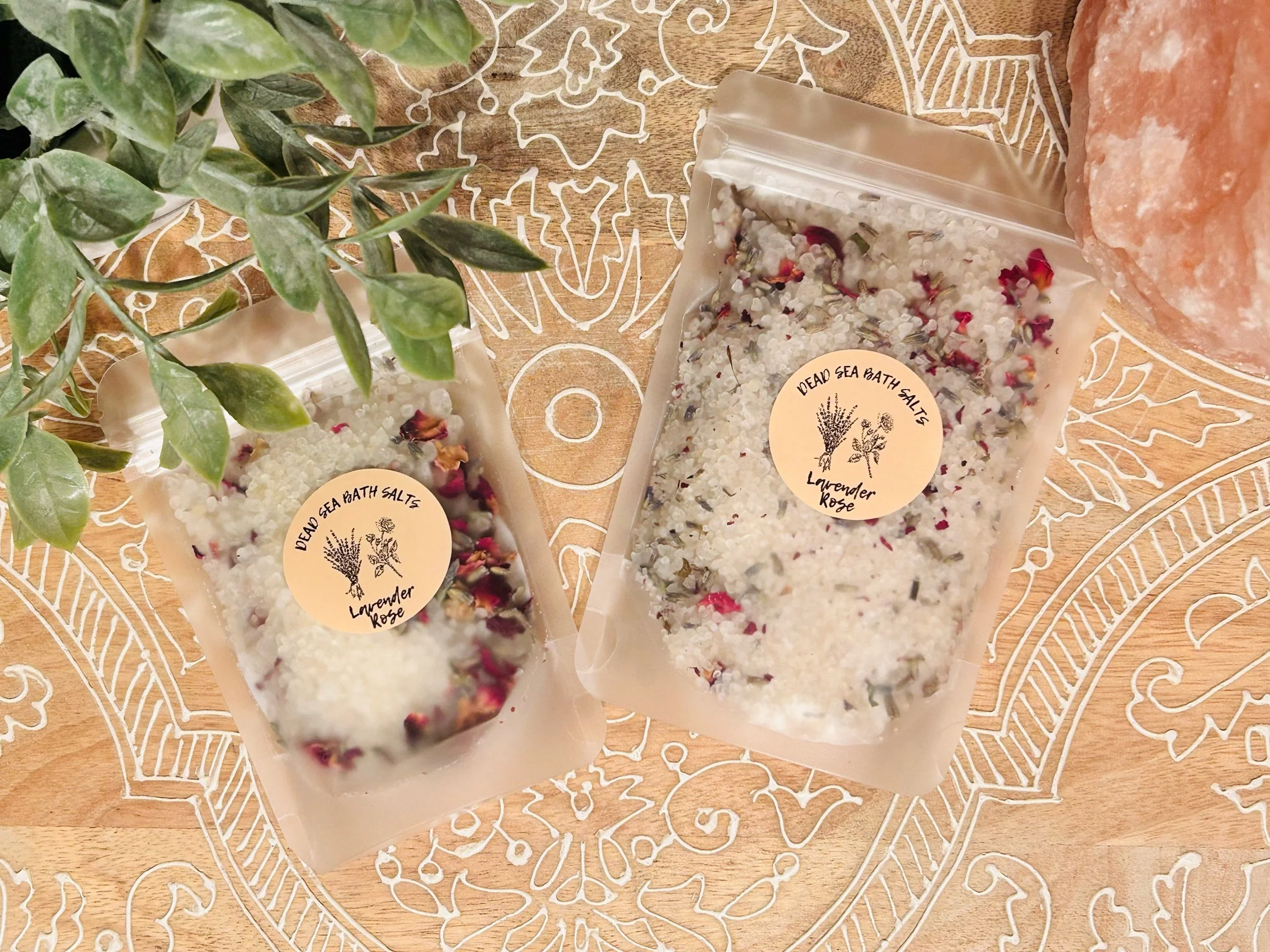 Dead Sea Salt Bath Salts for Relaxation - Lavender Rose 3oz/6oz