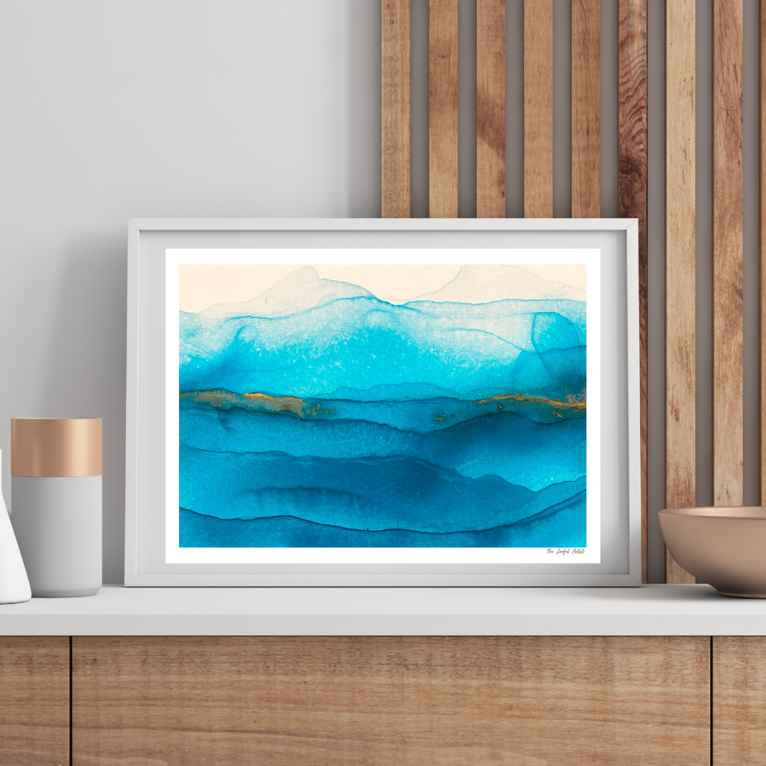 Art Print | Abstract Ocean Painting | Acrylic Ink | Coastal Home Decor | Beneath The Waves