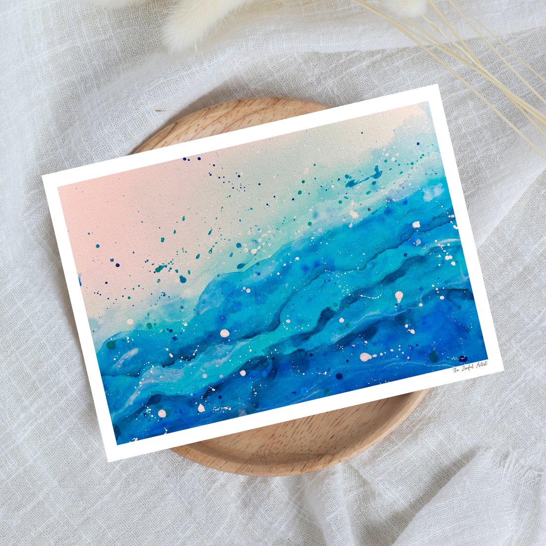 Art Print | Abstract Coastal Acrylic Ink Painting | Coastal Wall Art | Where the Waves Breathe