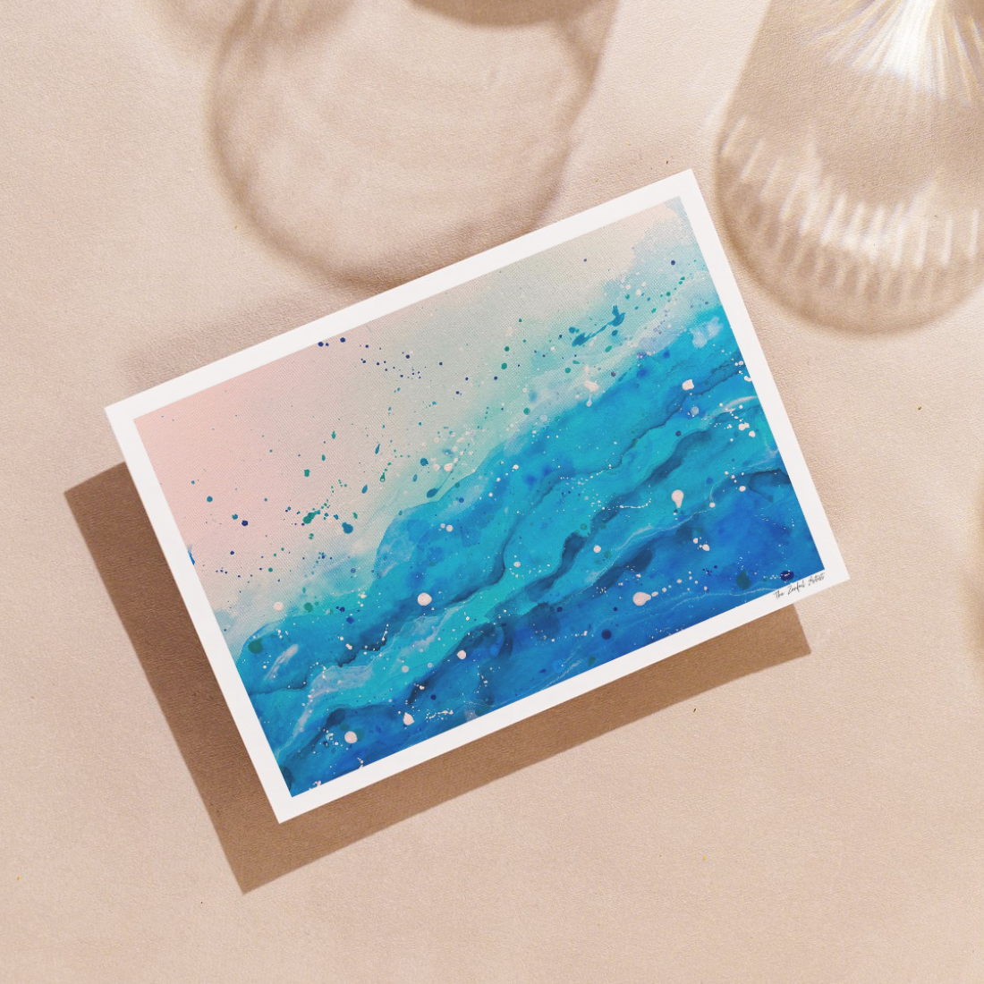 Art Print | Abstract Coastal Acrylic Ink Painting | Coastal Wall Art | Where the Waves Breathe