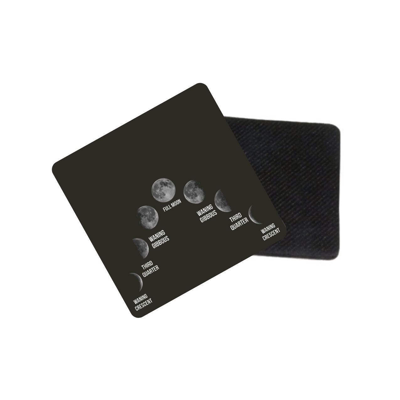 Moon Phases Coasters – Lunar Cycle Astrology Art (Set of 4)