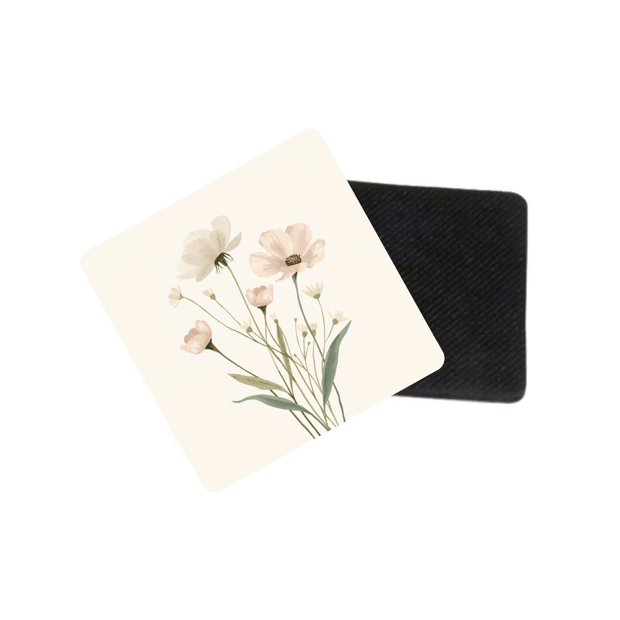 Delicate Floral Coasters – Soft Botanical Flower Art (Set of 4)