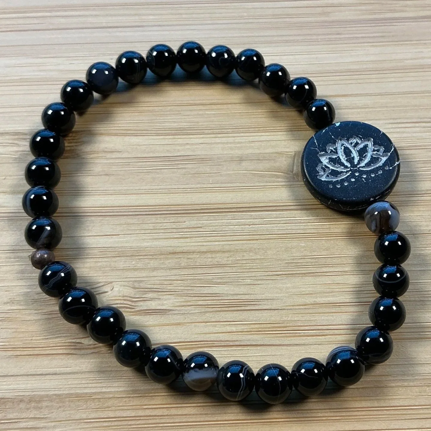 POLISHED BLACK ONYX LOTUS