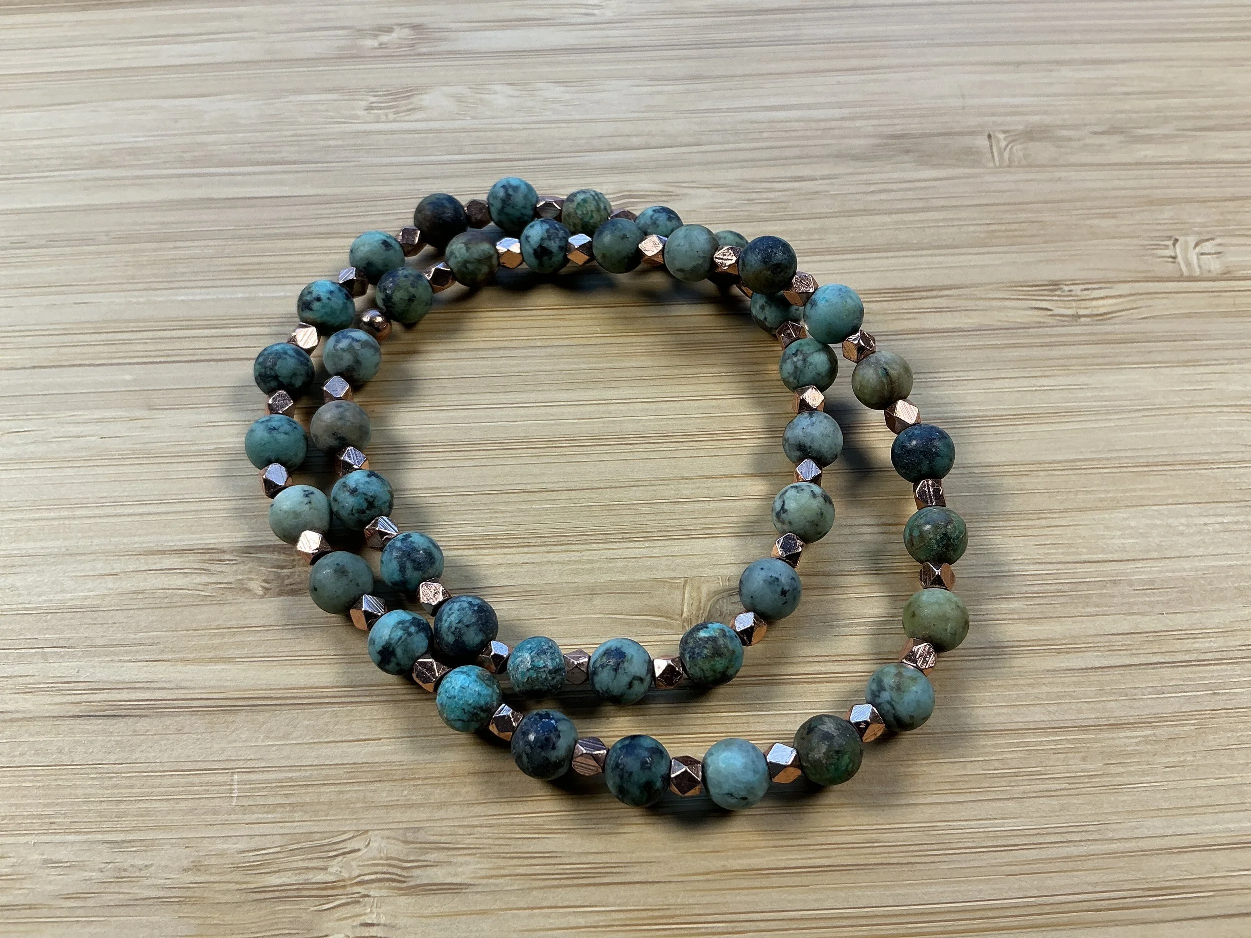 AFRICAN TURQUOISE DOUBLE WRAP