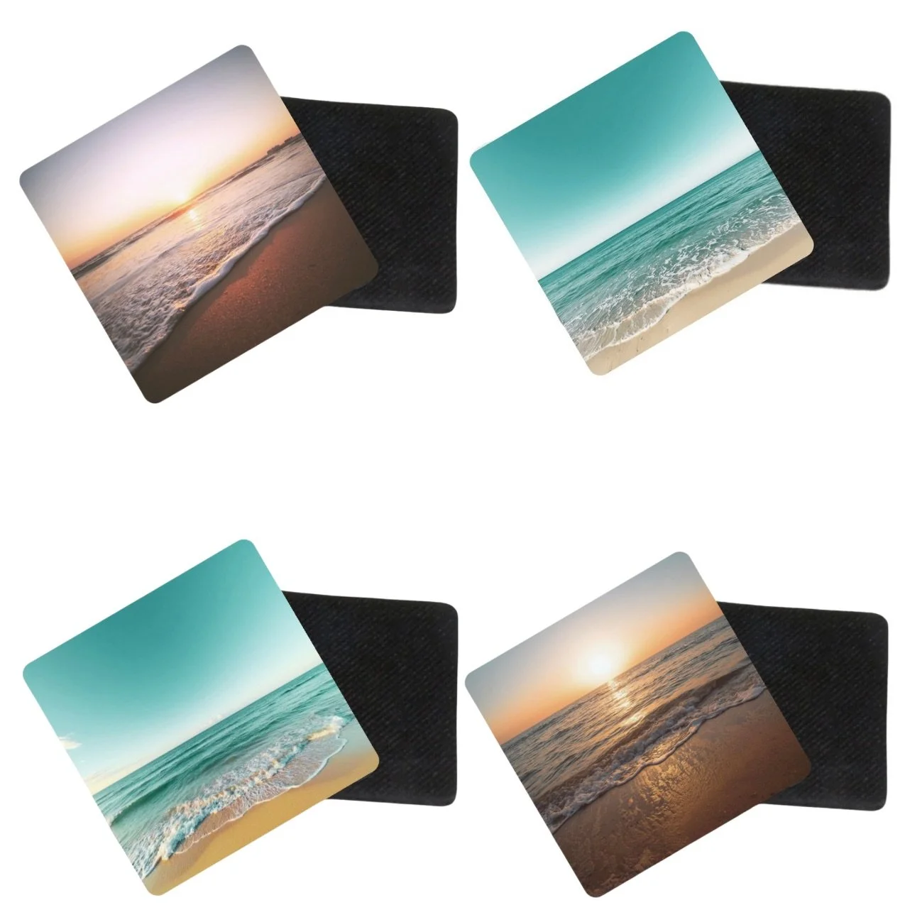 Beach Photography Coasters – Set of 4 | Coastal Ocean Drink Coasters