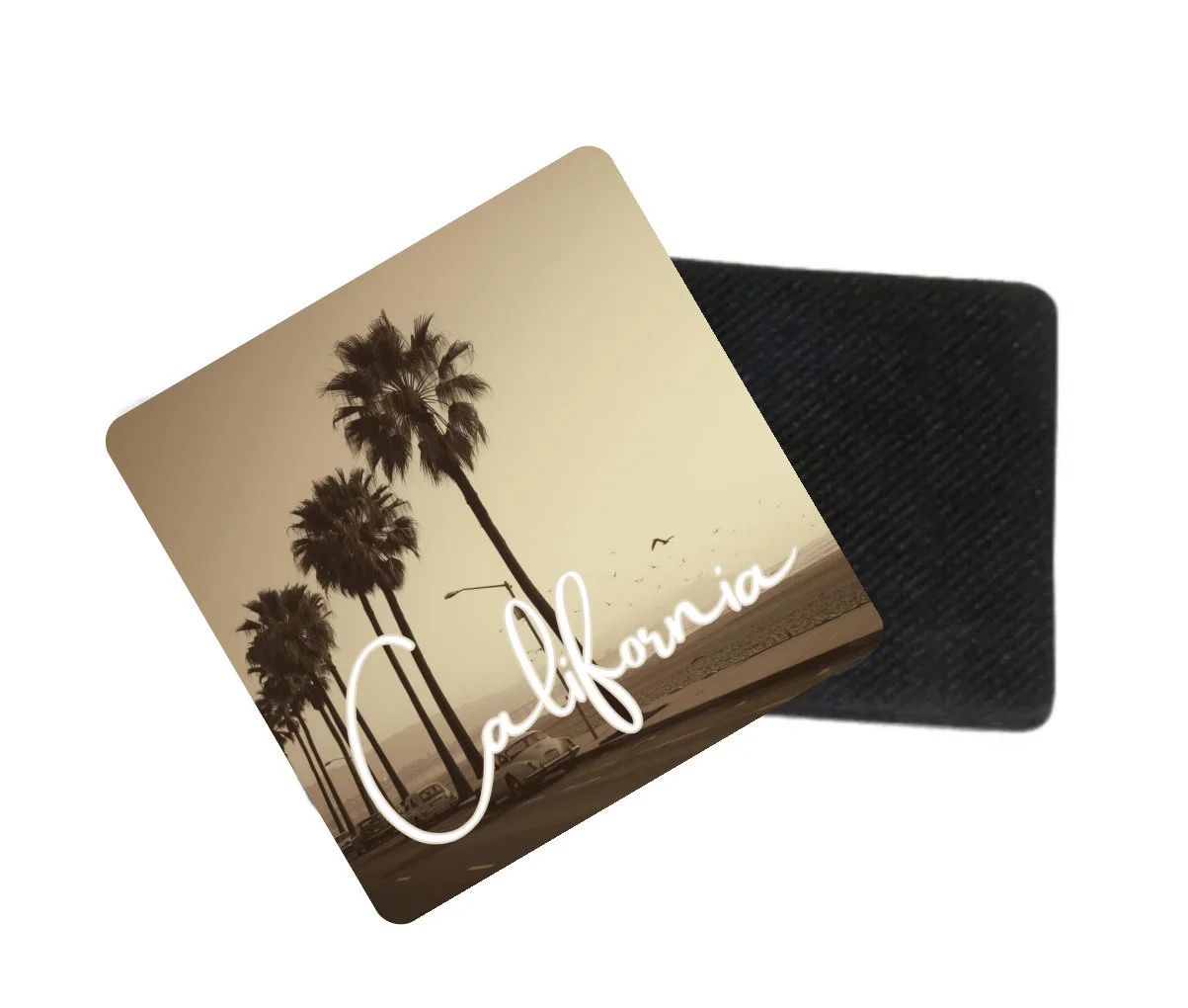 Vintage California Coasters – Set of 4 | Retro Beach Drink Coasters