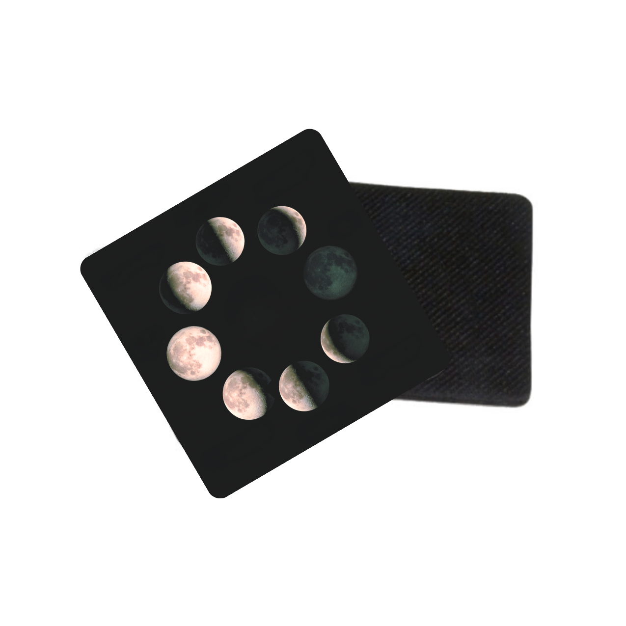 Moon Phases Coasters – Lunar Cycle Astrology Art (Set of 4)