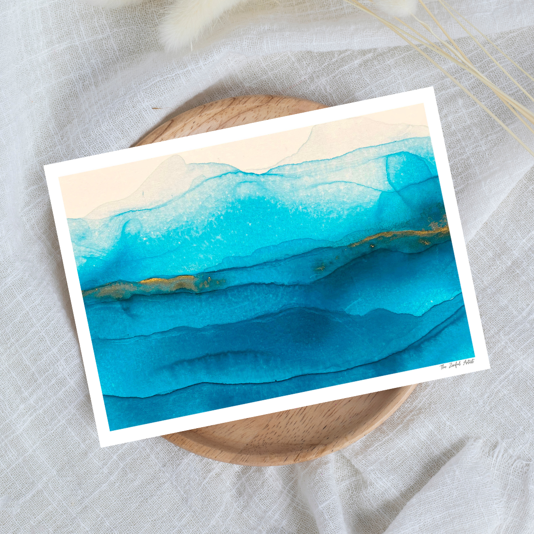 Art Print | Abstract Ocean Painting | Acrylic Ink | Coastal Home Decor | Beneath The Waves
