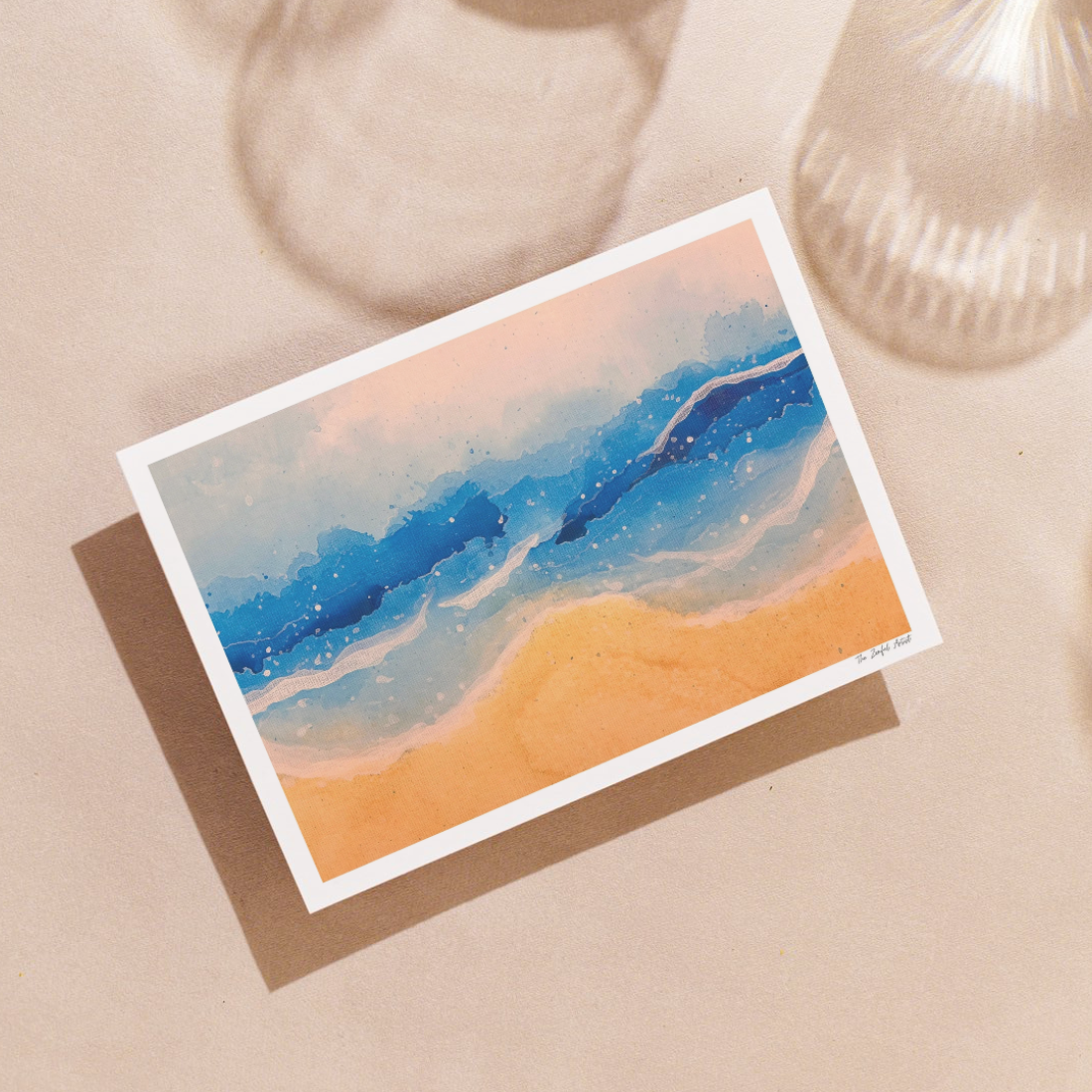 Art Print | Abstract Ocean Acrylic Ink Painting | Ocean Wall Art | Whisper of the Tide