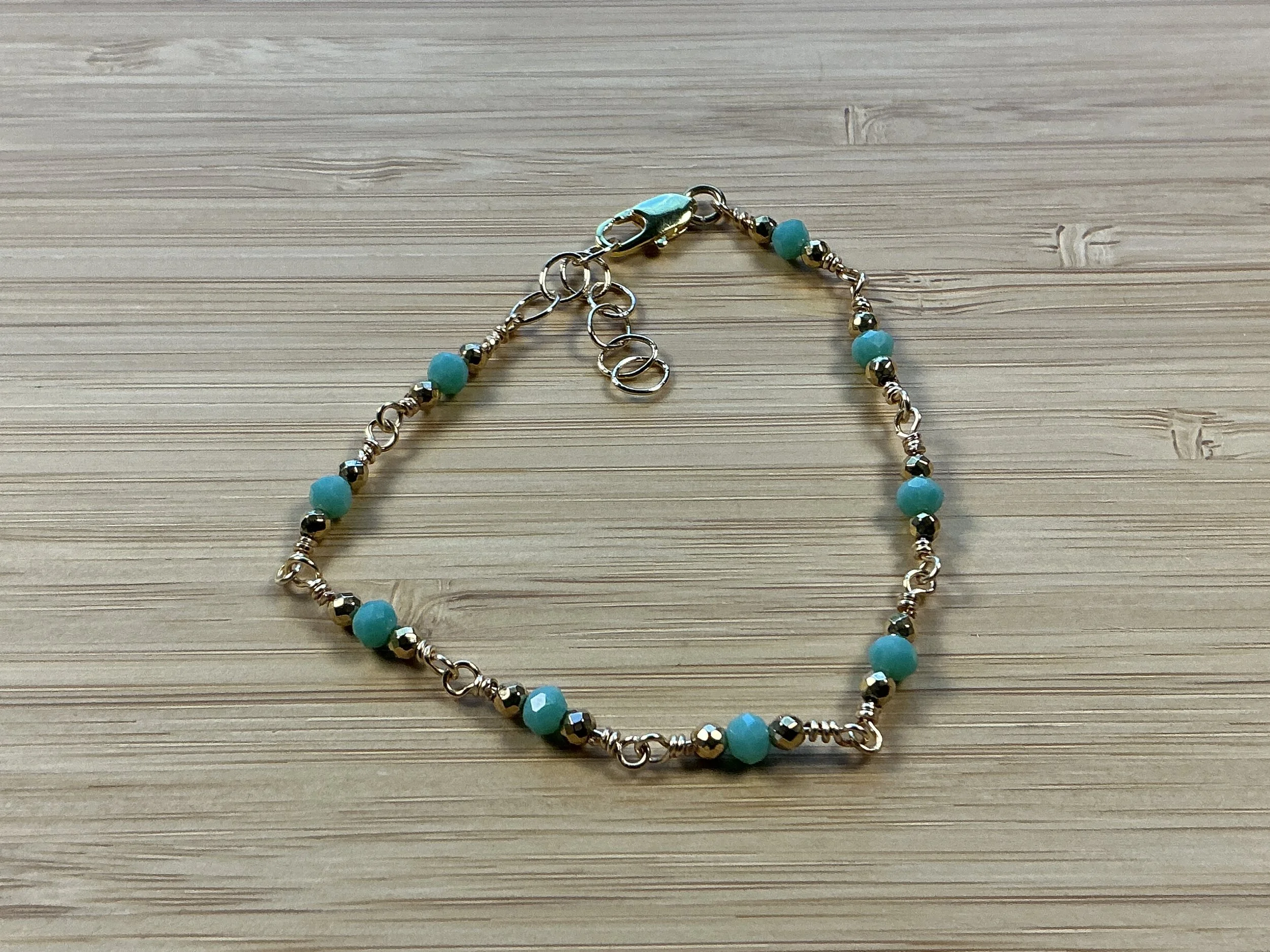 Mint & Gold Bracelet