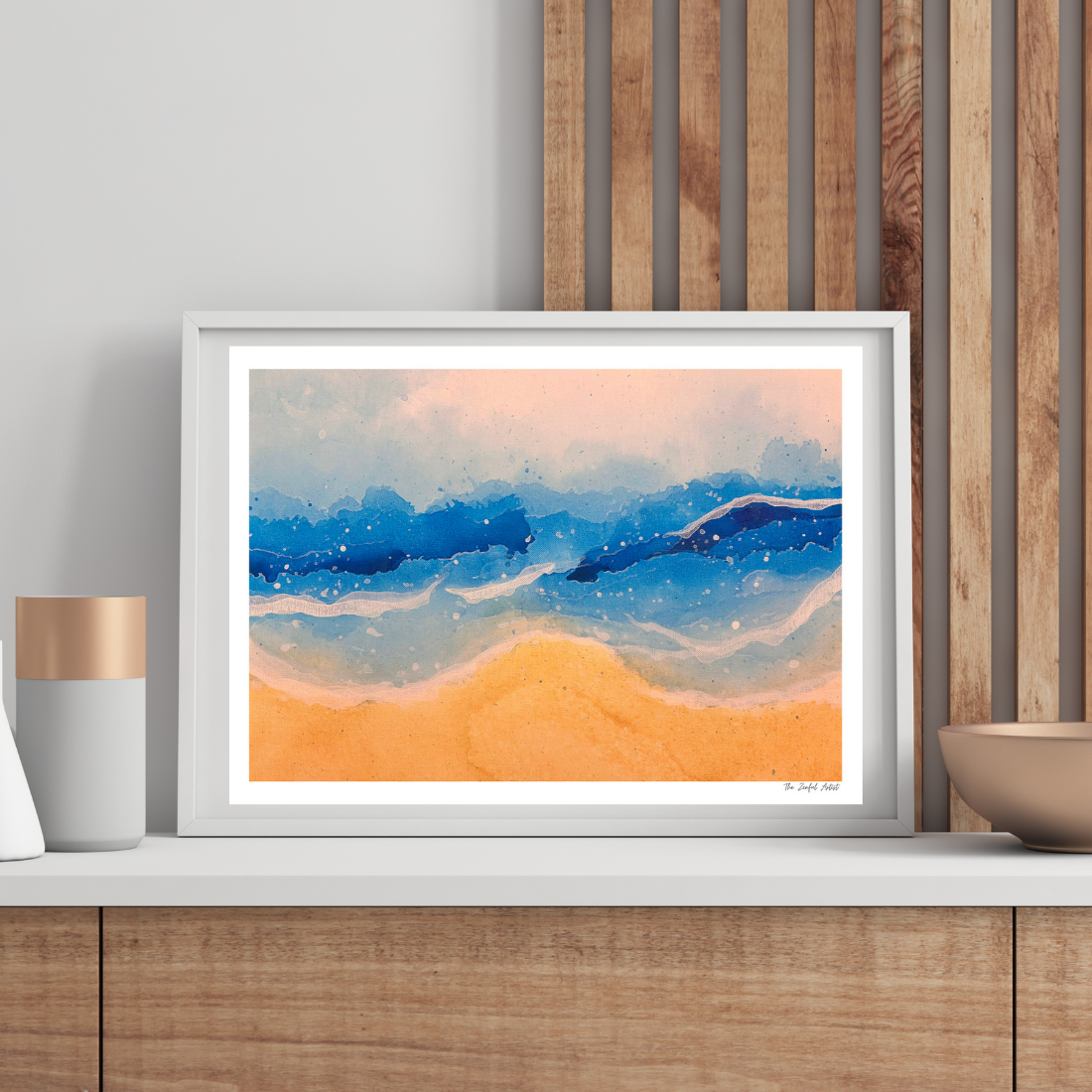 Art Print | Abstract Ocean Acrylic Ink Painting | Ocean Wall Art | Whisper of the Tide