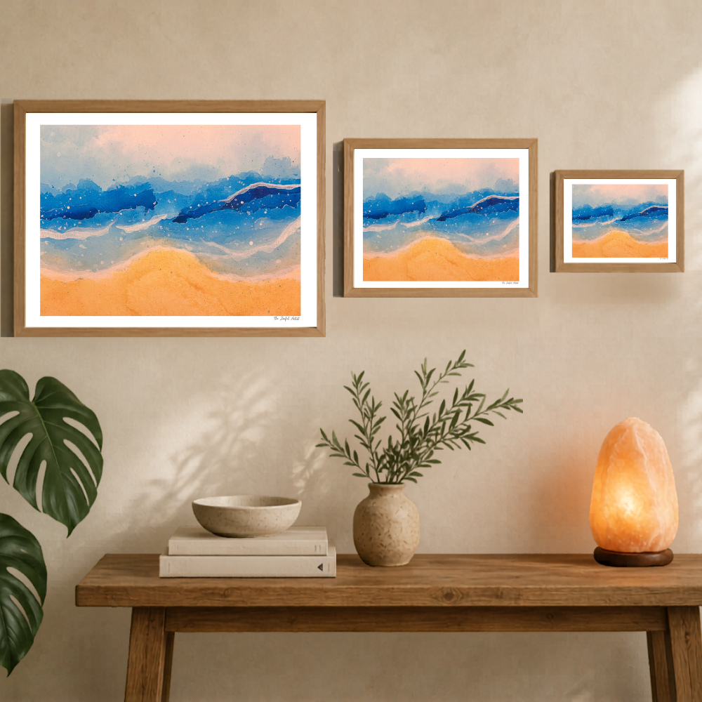 Art Print | Abstract Ocean Acrylic Ink Painting | Ocean Wall Art | Whisper of the Tide