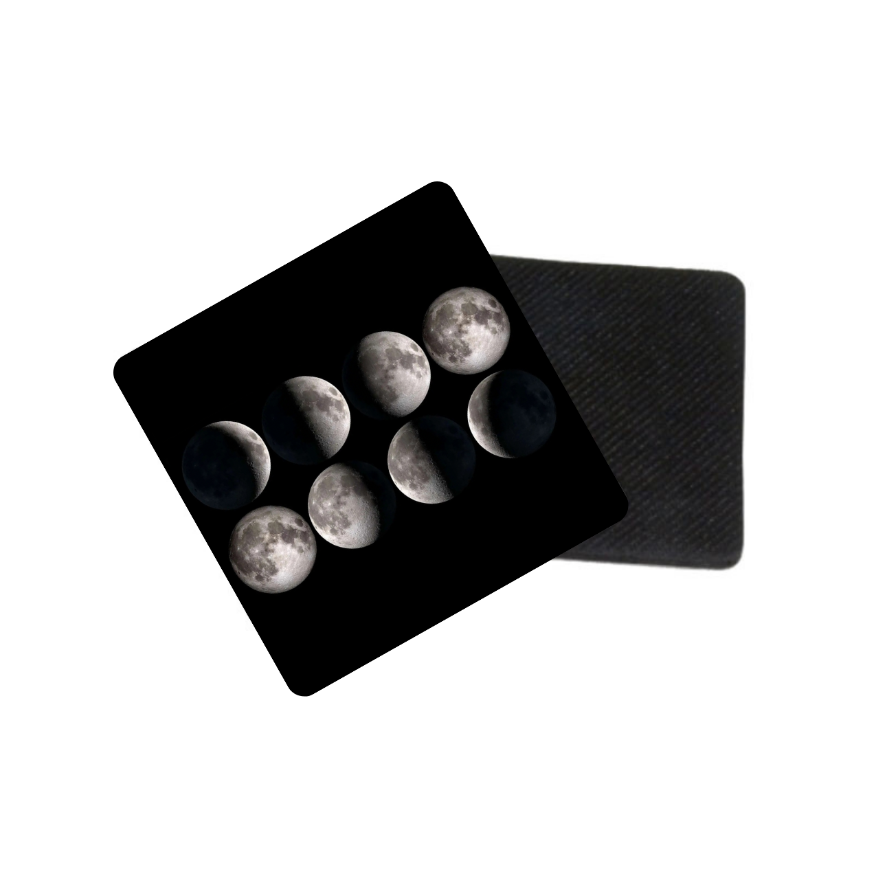 Moon Phases Coasters – Lunar Cycle Astrology Art (Set of 4)