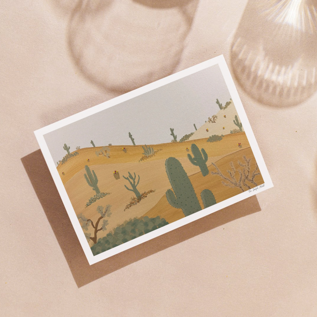 Art Print | Desert Cactus Painting | Southwest Wall Art | Desert Daybreak