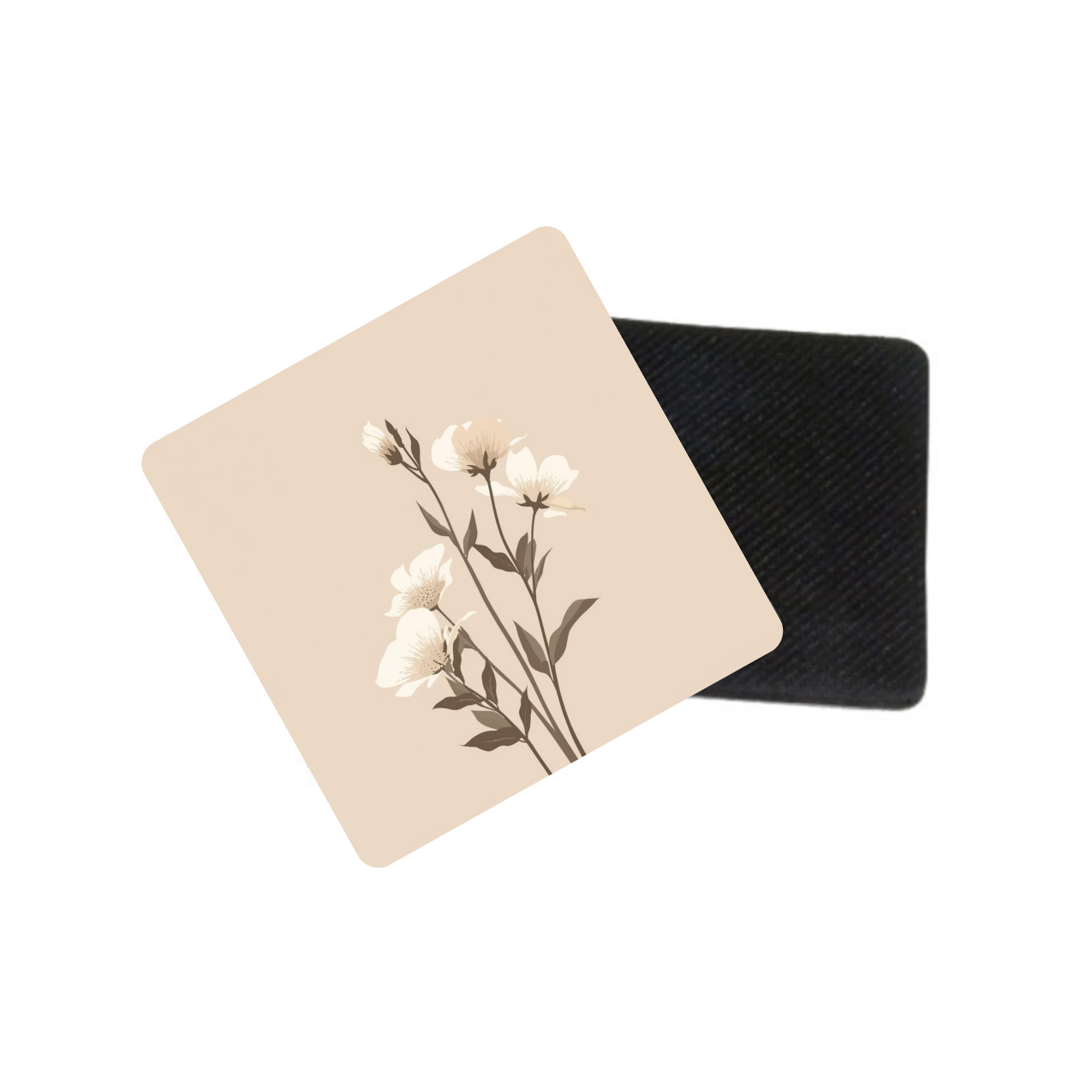 Delicate Floral Coasters – Soft Botanical Flower Art (Set of 4)