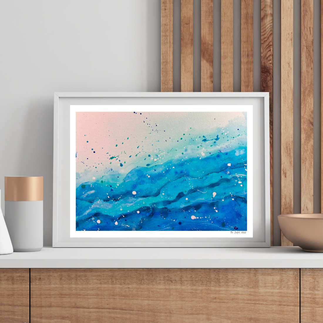 Art Print | Abstract Coastal Acrylic Ink Painting | Coastal Wall Art | Where the Waves Breathe