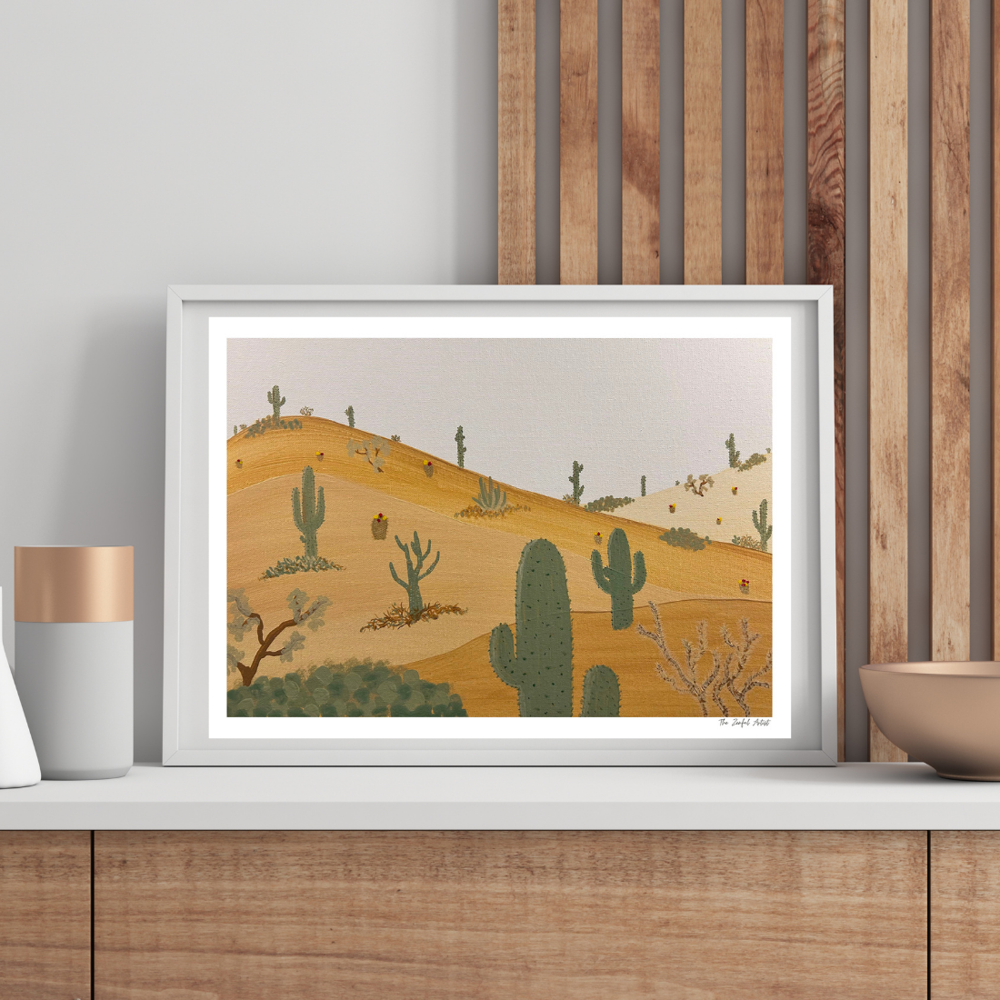 Art Print | Desert Cactus Painting | Southwest Wall Art | Desert Daybreak