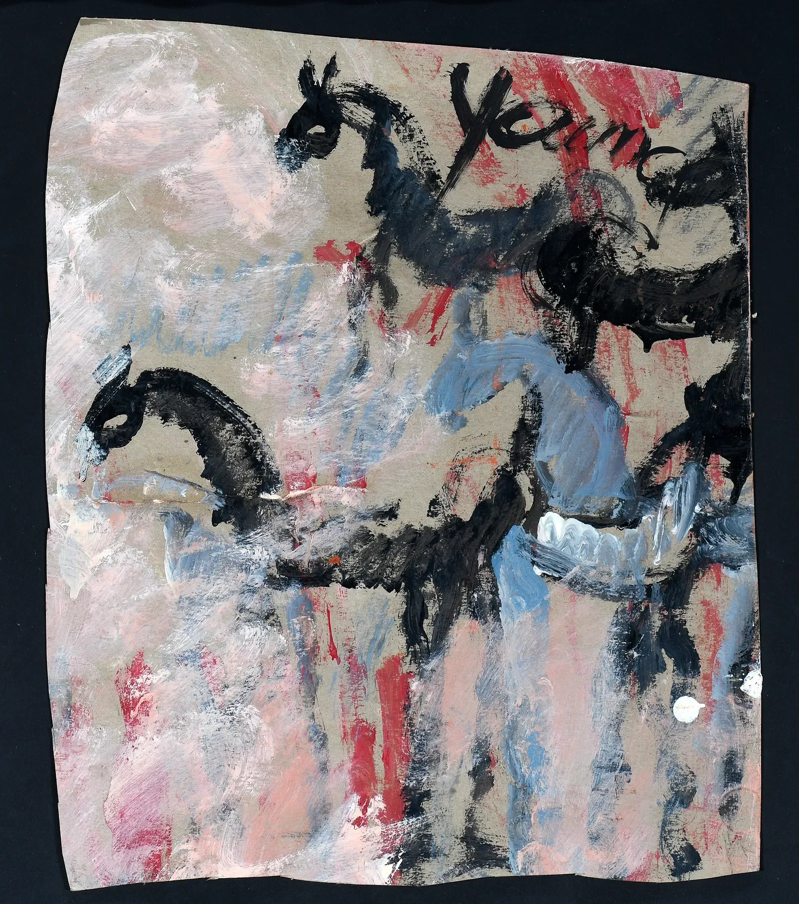 Title: Horses in the Clouds  Artist: Purvis Young  Year: c. late 20th century