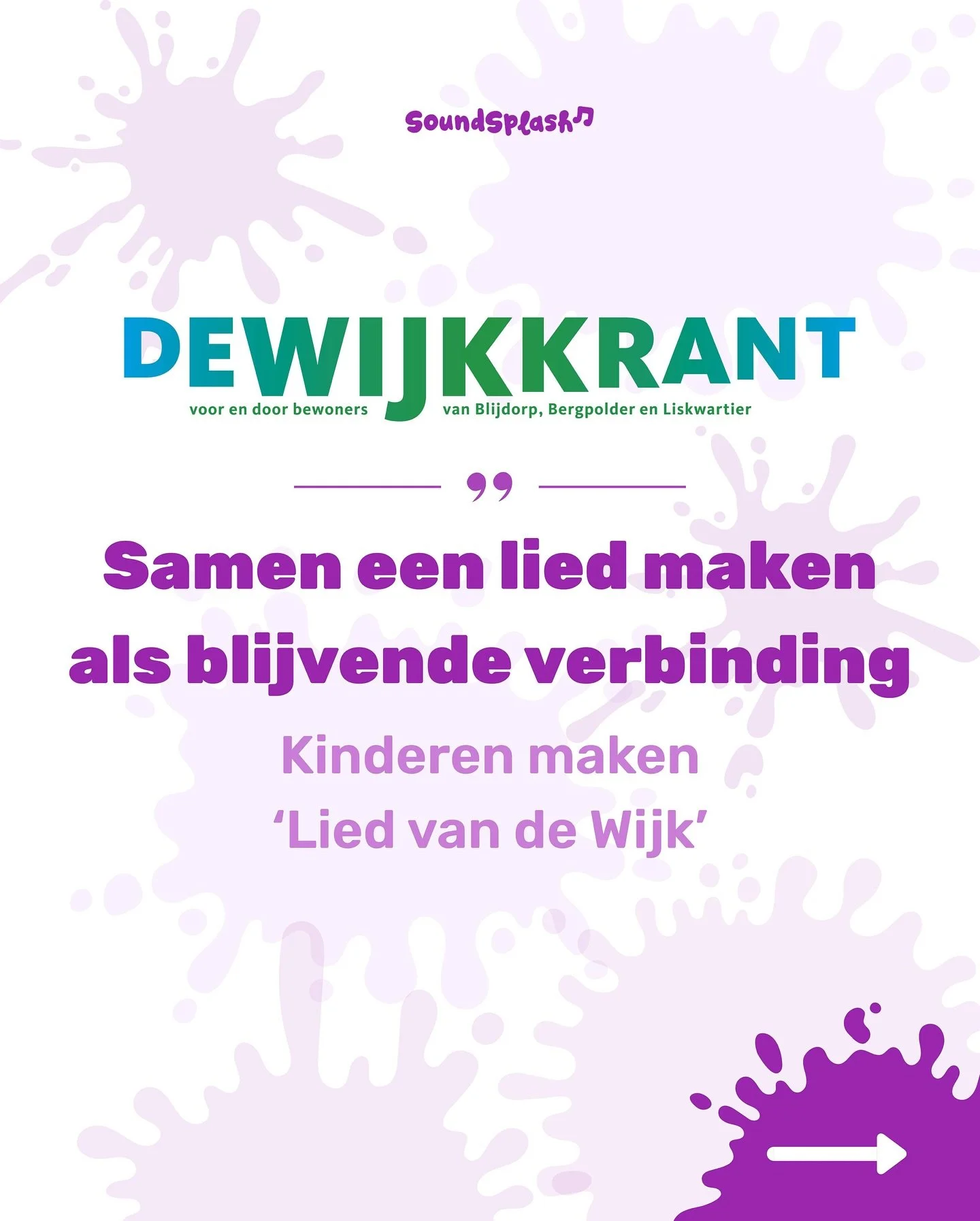🫟Voorpagina De Wijkkrant BBL!🫟

De Wijkkrant BBL kwam langs bij SOL | Huiskamer Liskwartier om een van de muzieksessies van SoundSplash&trade; BBL 2025 bij te wonen.

Fais vertelde o.a. meer over het muziekprogramma, de SoundSplash&trade; app en he