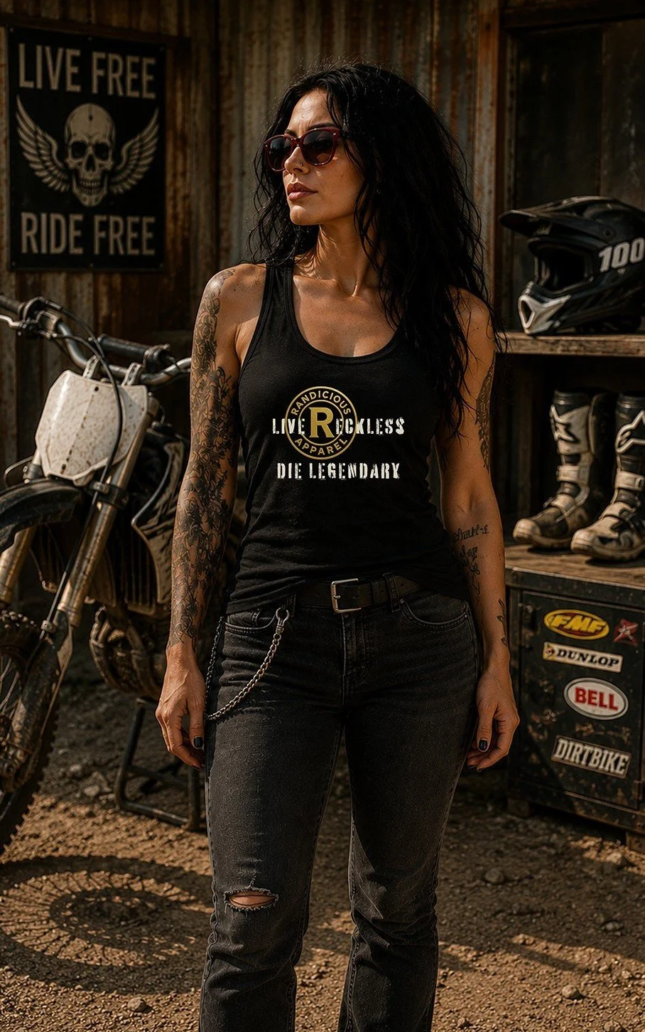 Live Reckless Die Legendary Tank Top