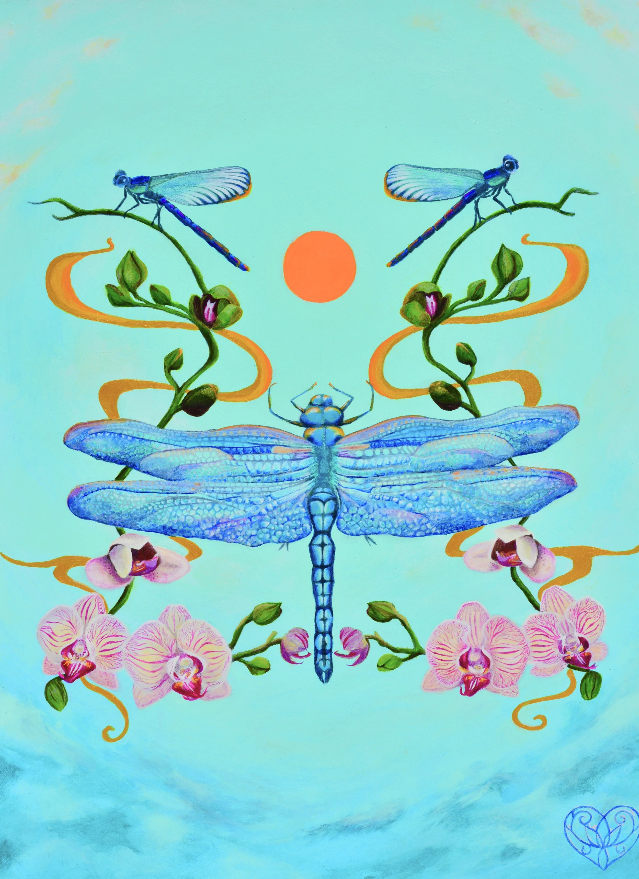 Dragonfly - acrylic on panel 