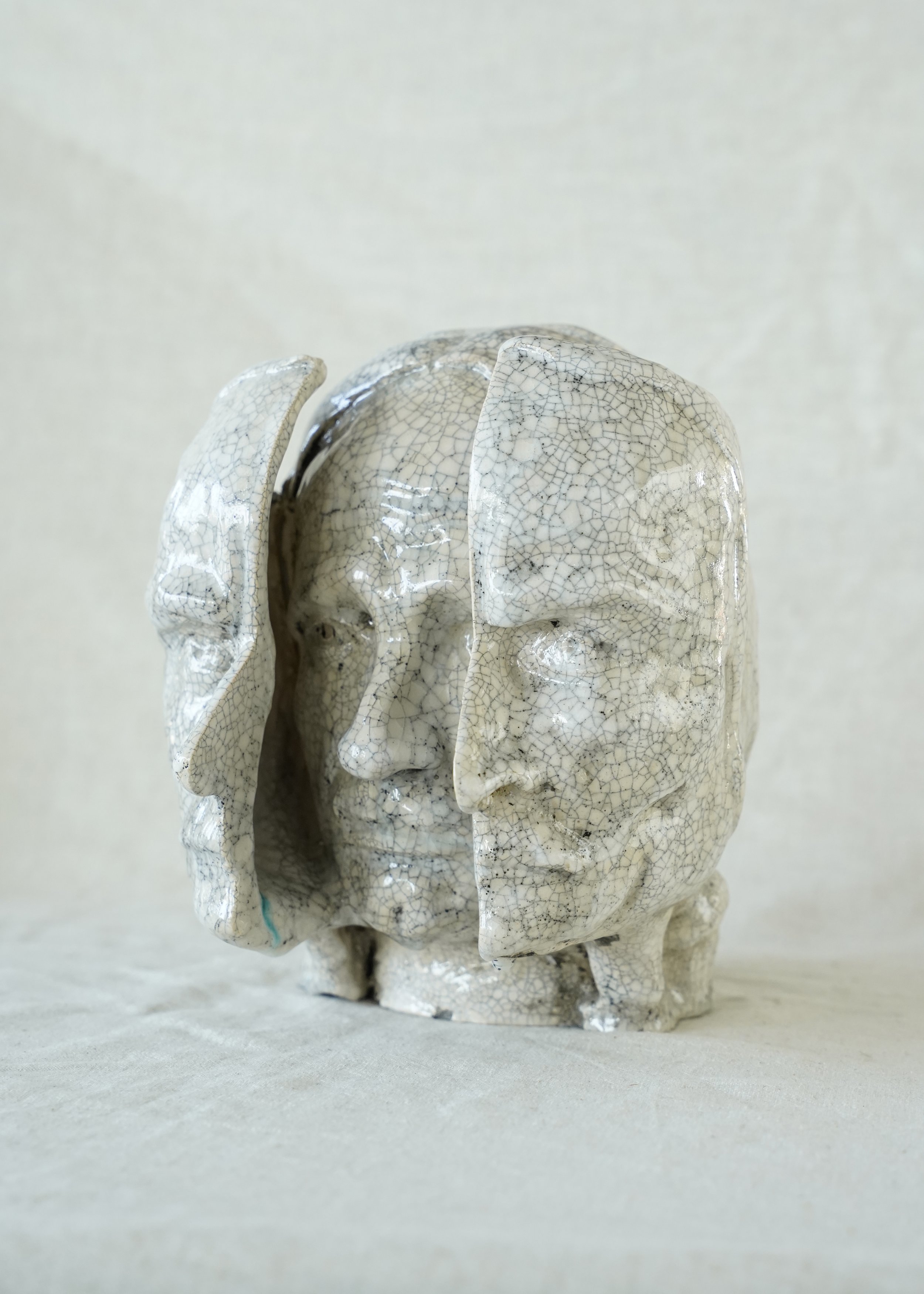 Layers of Fragmentation - Clay with Glaze & Ink