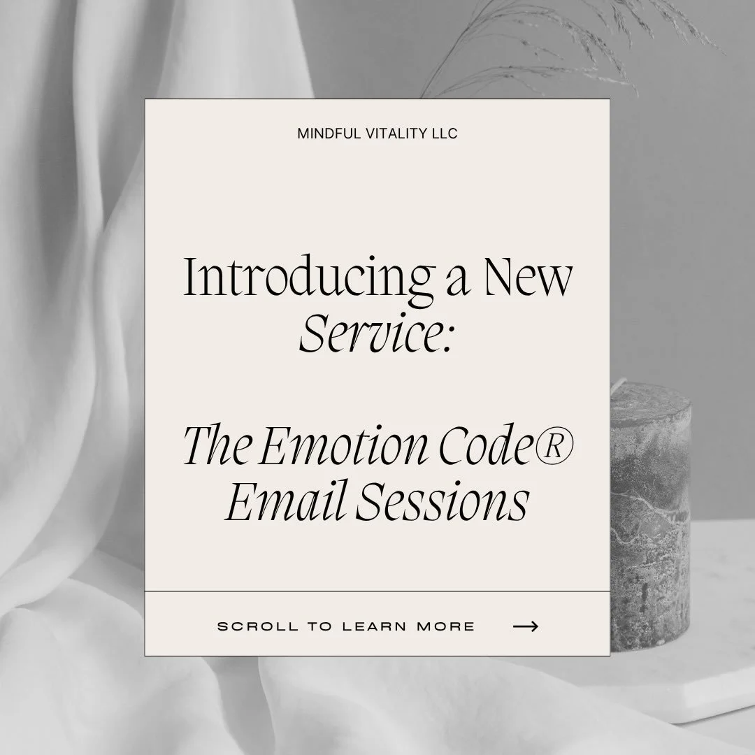 Now offering The Emotion Code&reg; Sessions via email! 

This session option is amazing for those wanting to participate in The Emotion Code&reg; but work odd hours, have little ones, caregiving for others, schedules don&rsquo;t align etc. This is al